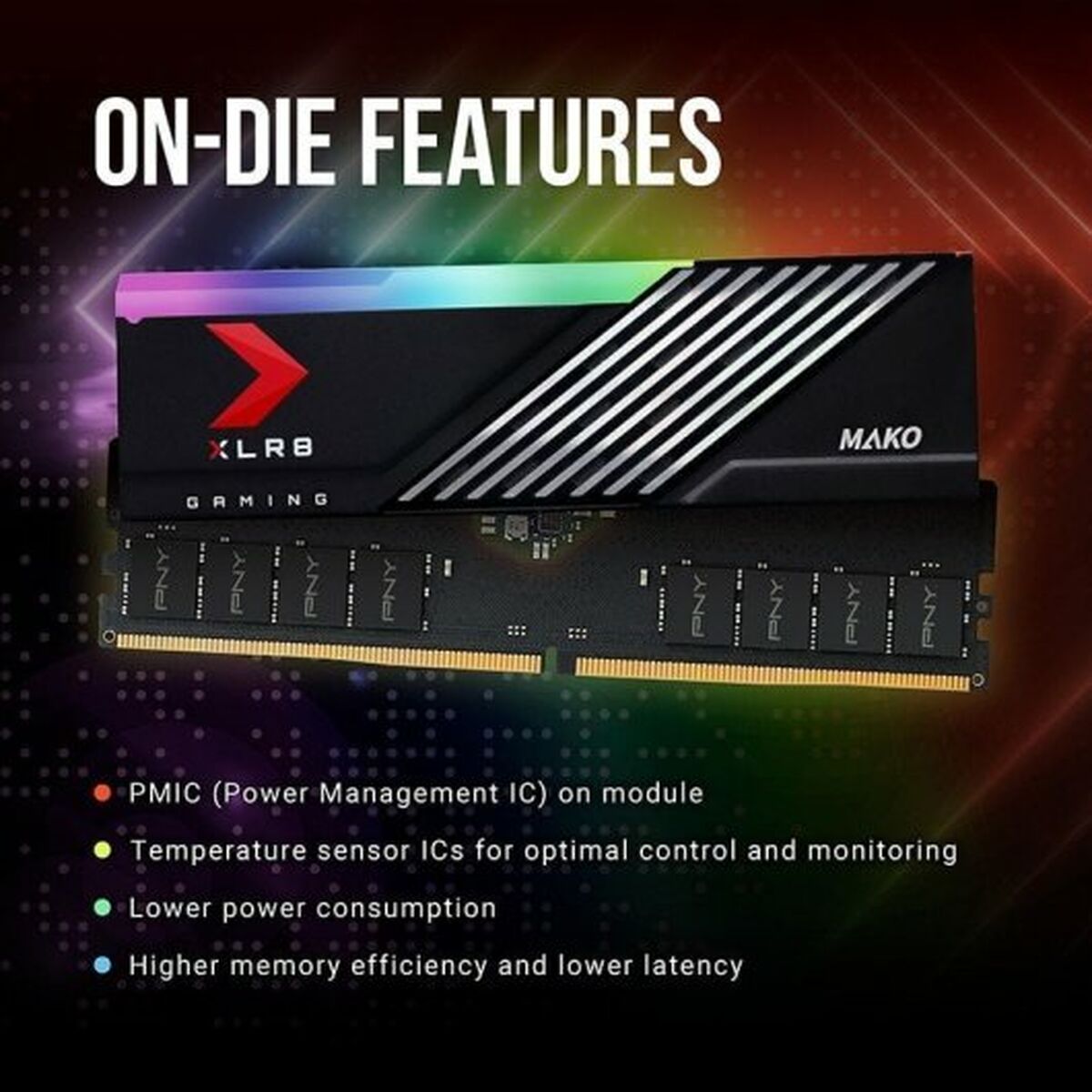 RAM-minne PNY XLR8 Gaming MAKO EPIC-X 32 GB DIMM 6400 MHz CL40 - 5