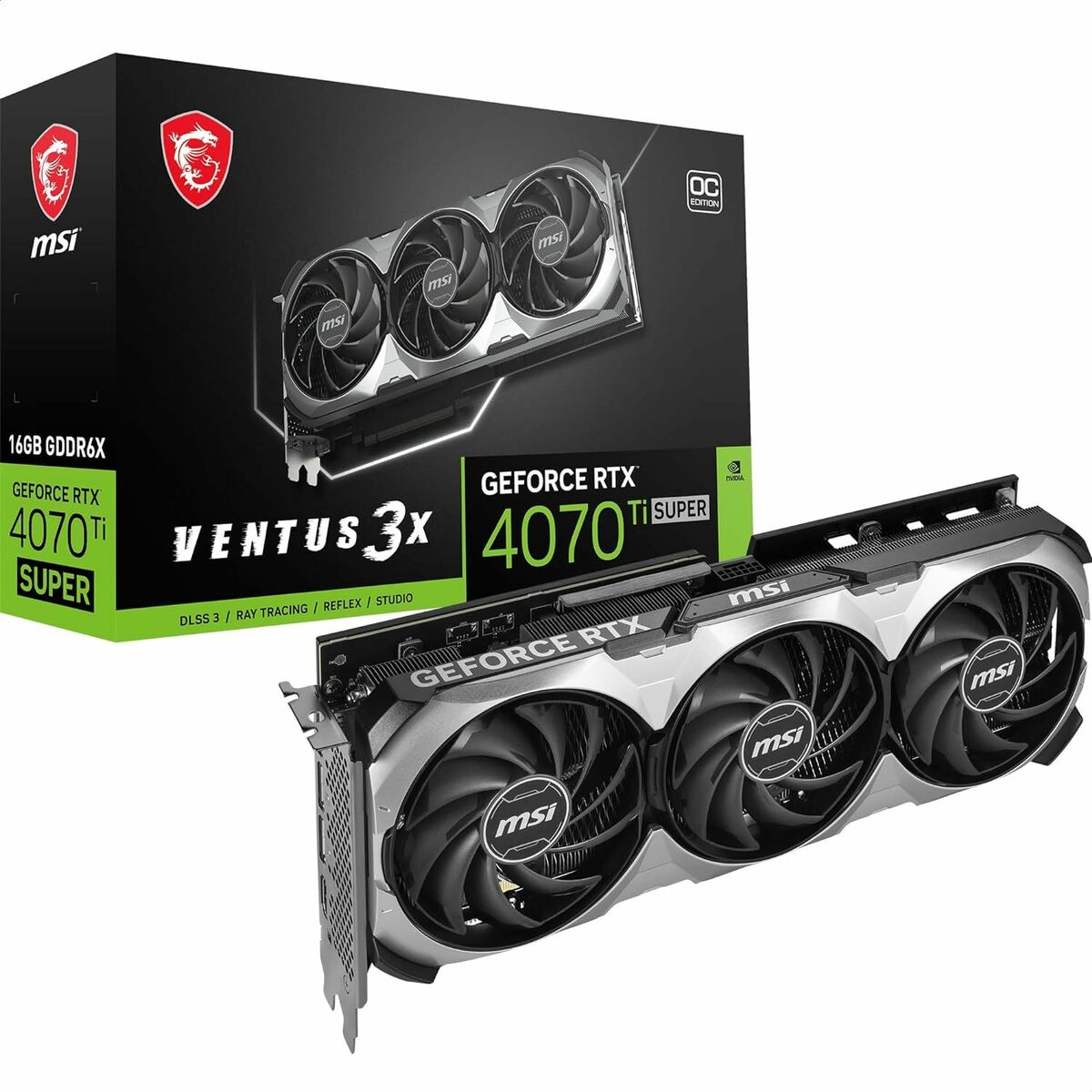 Grafikkort MSI SUPER 16G VENTUS 3X OC GEFORCE RTX 4070 16 GB GDDR6 NVIDIA GEFORCE RTX 4070 TI - 2
