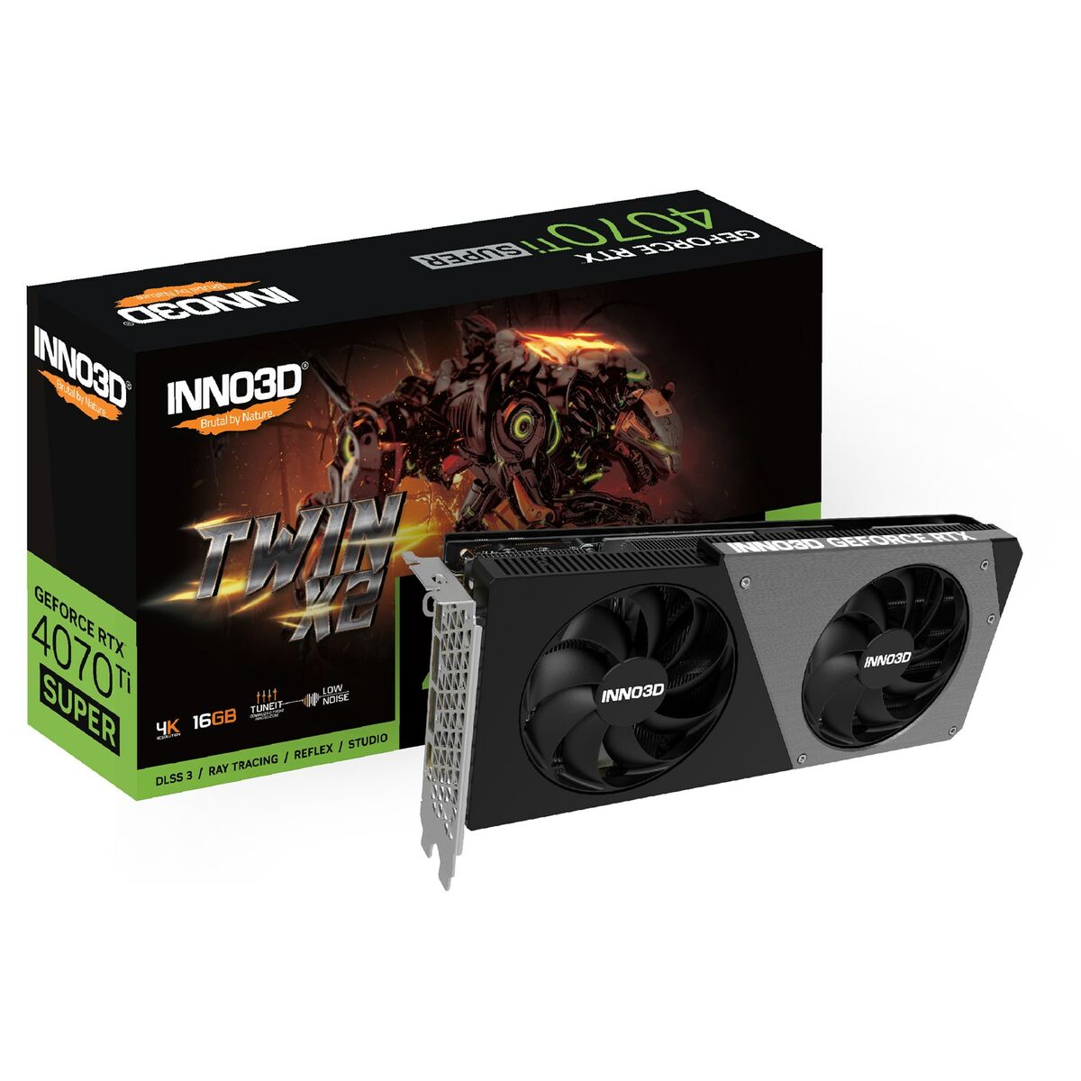 Grafikkort INNO3D GEFORCE RTX 4070 Ti SUPER TWIN X2 16 GB GDDR6 GeForce RTX 4070 Ti