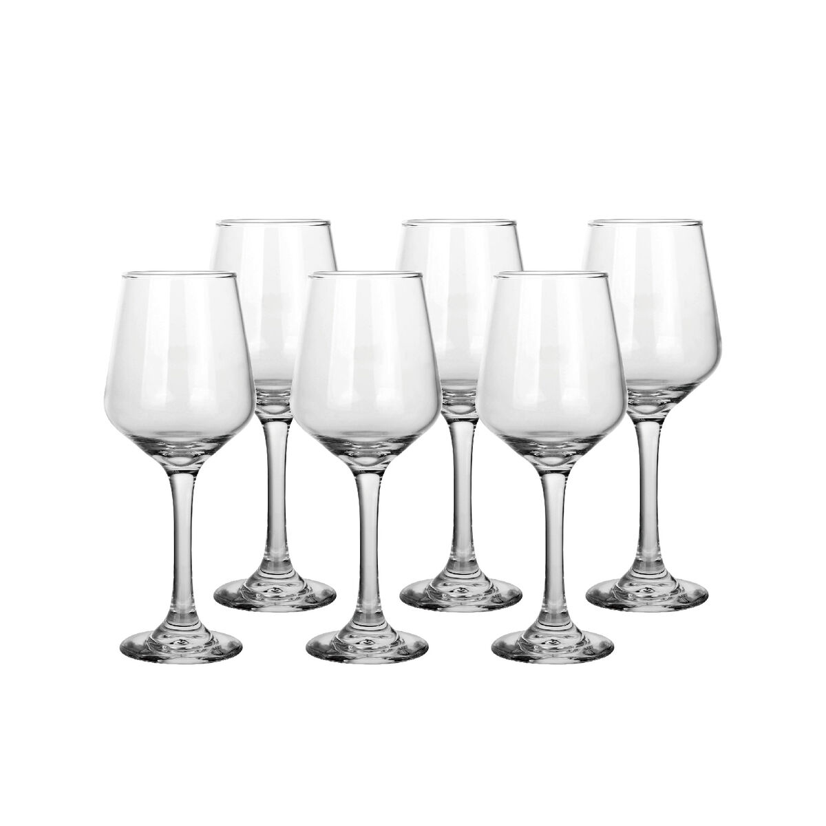 Set med vinglas Home ESPRIT Transparent Glas 265 ml (6 antal)