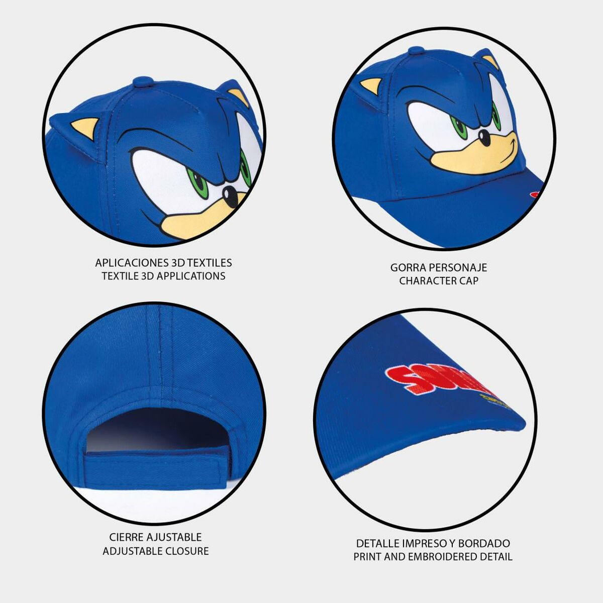 Barnkeps med öron Sonic Blå - 2