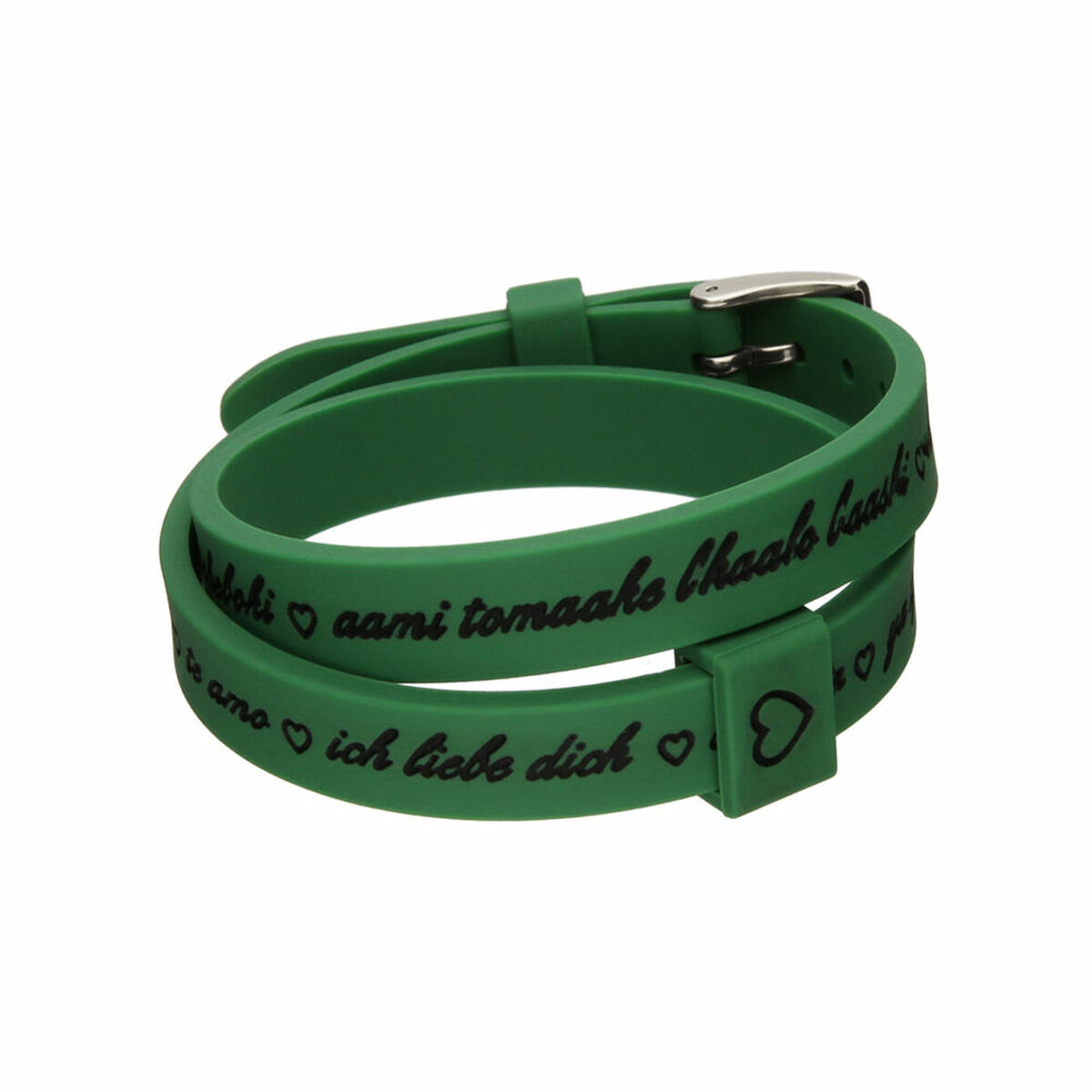 Damarmband il mezzometro I LOVE YOU SILVER - SILICONE BRACELET - 2