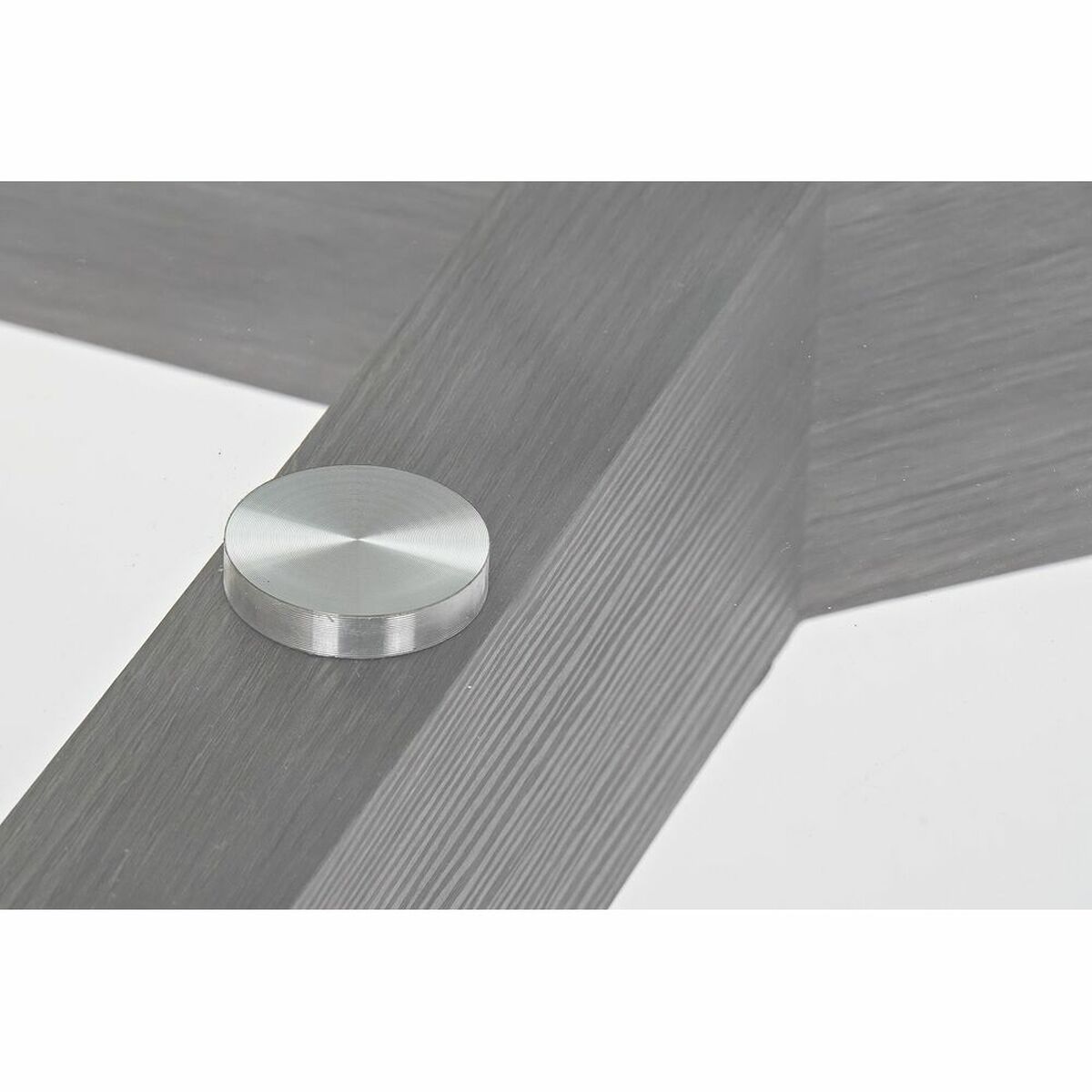 Matsalsbord DKD Home Decor Glas Grå Transparent Trä MDF (160 x 90 x 75 cm) - 2