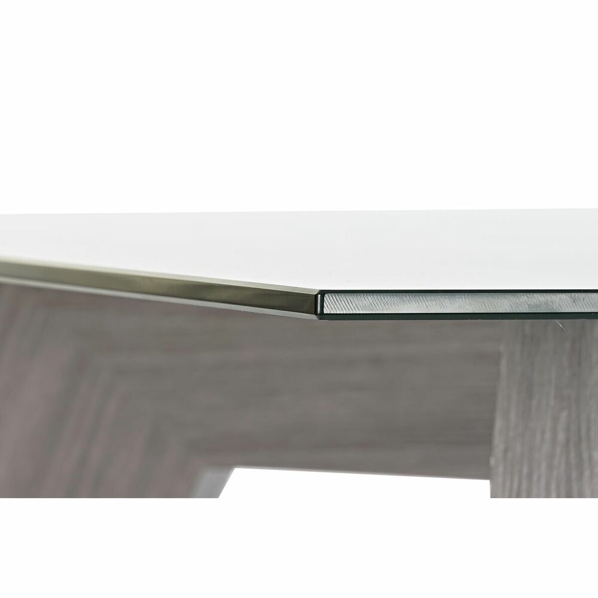Matsalsbord DKD Home Decor Glas Grå Transparent Trä MDF (160 x 90 x 75 cm) - 4