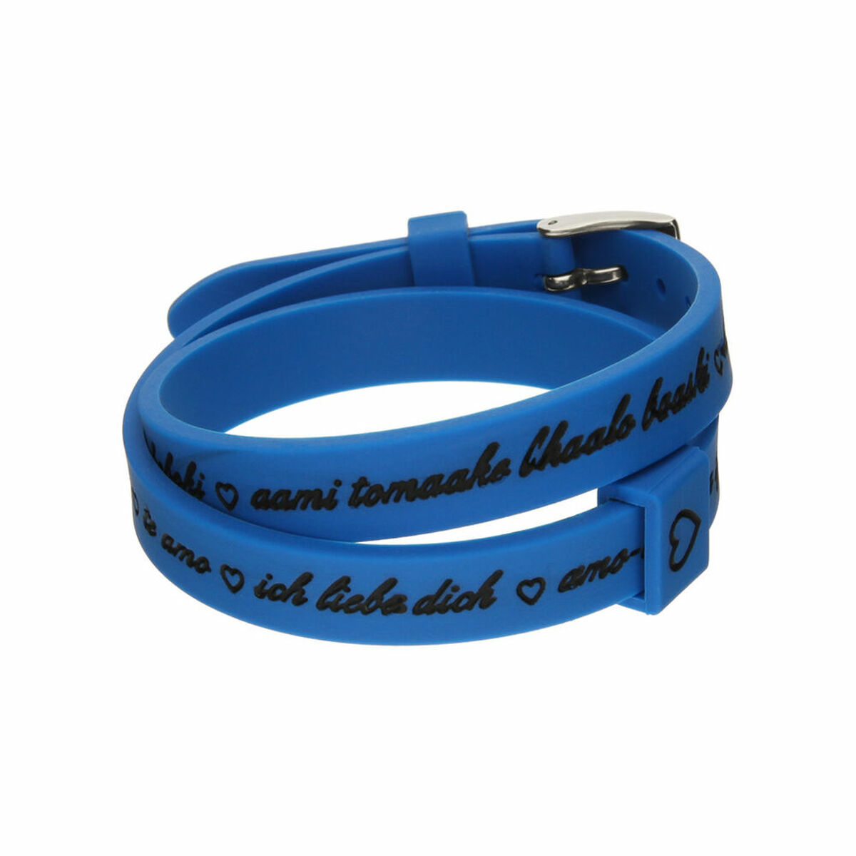 Damarmband il mezzometro I LOVE YOU SILVER - BRACCIALE IN SILICONE/SILICONE BRACELET - 2
