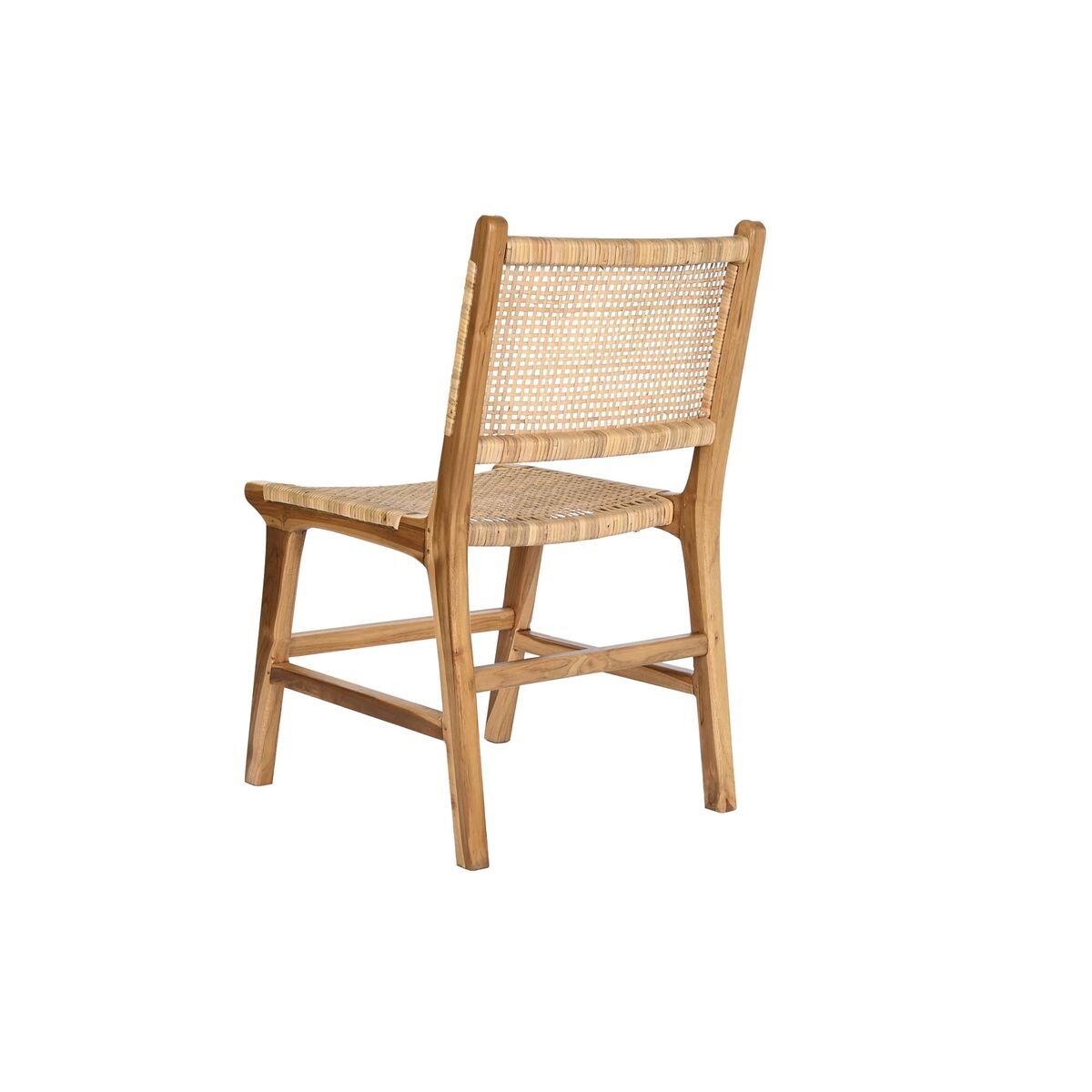Stol DKD Home Decor 51 x 48 x 86 cm 51 x 54 x 86 cm Naturell Teak Ljusbrun Rattan - 2