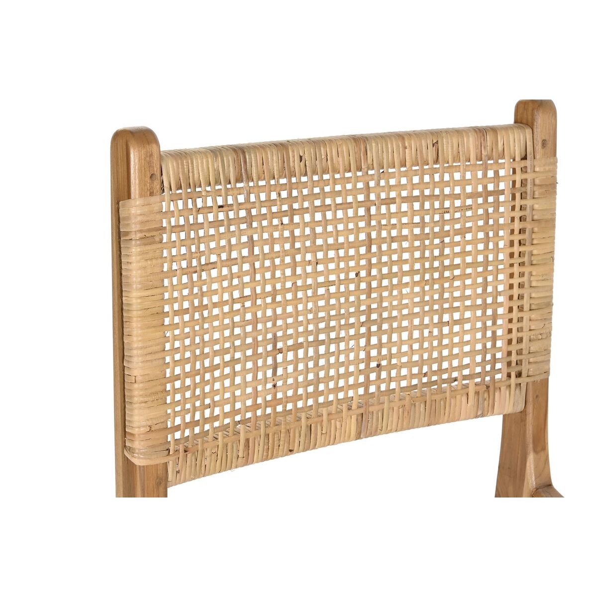Stol DKD Home Decor 51 x 48 x 86 cm 51 x 54 x 86 cm Naturell Teak Ljusbrun Rattan - 4