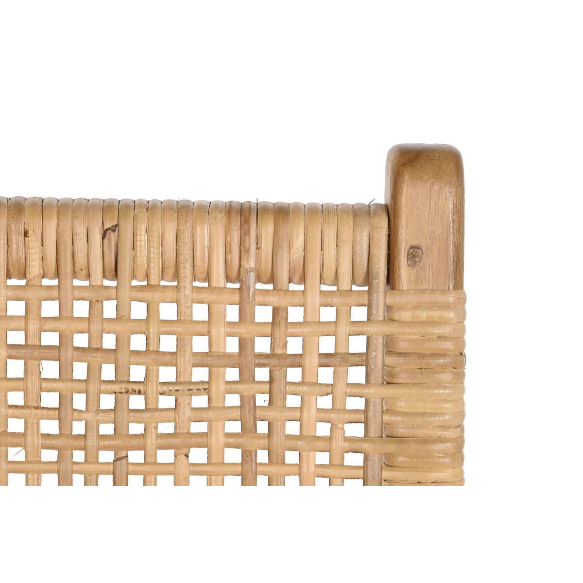 Stol DKD Home Decor 51 x 48 x 86 cm 51 x 54 x 86 cm Naturell Teak Ljusbrun Rattan - 5