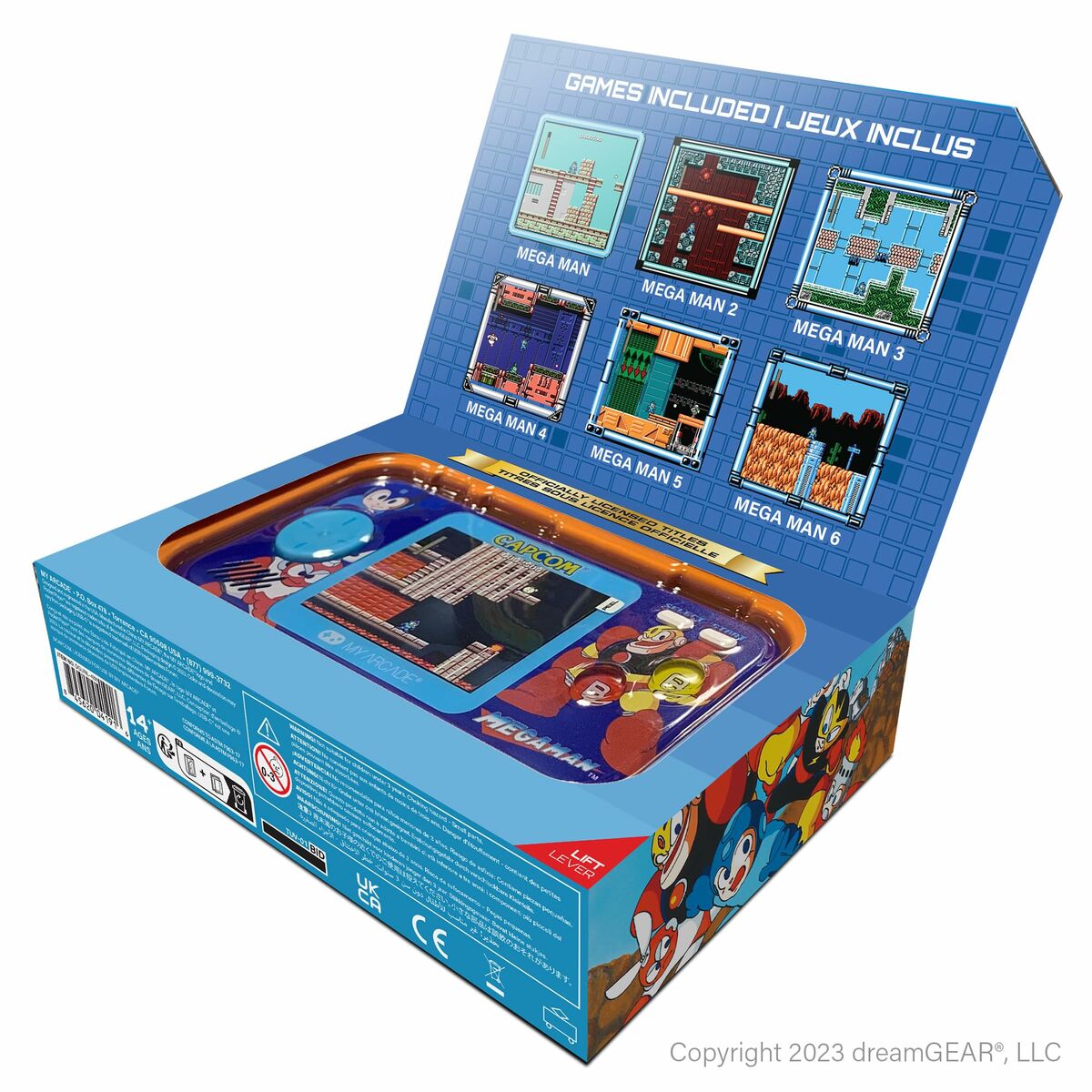 Bärbar spelkonsol My Arcade Pocket Player PRO - Megaman Retro Games Blå - 8