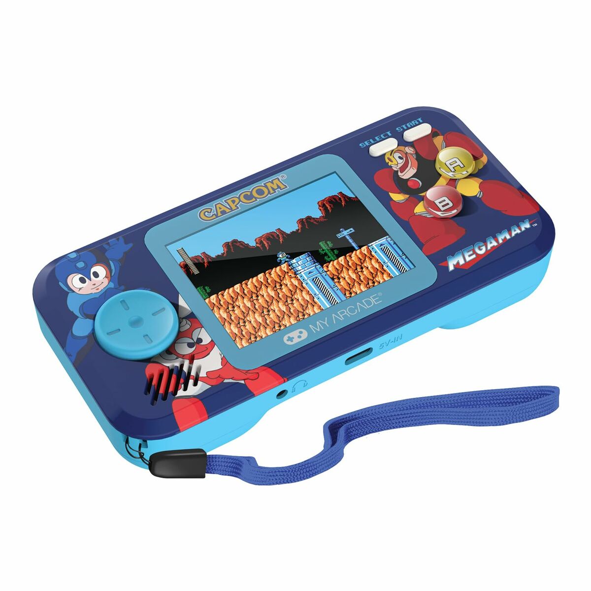 Bärbar spelkonsol My Arcade Pocket Player PRO - Megaman Retro Games Blå - 5