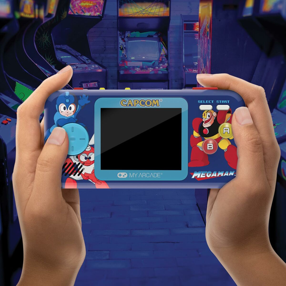 Bärbar spelkonsol My Arcade Pocket Player PRO - Megaman Retro Games Blå - 4