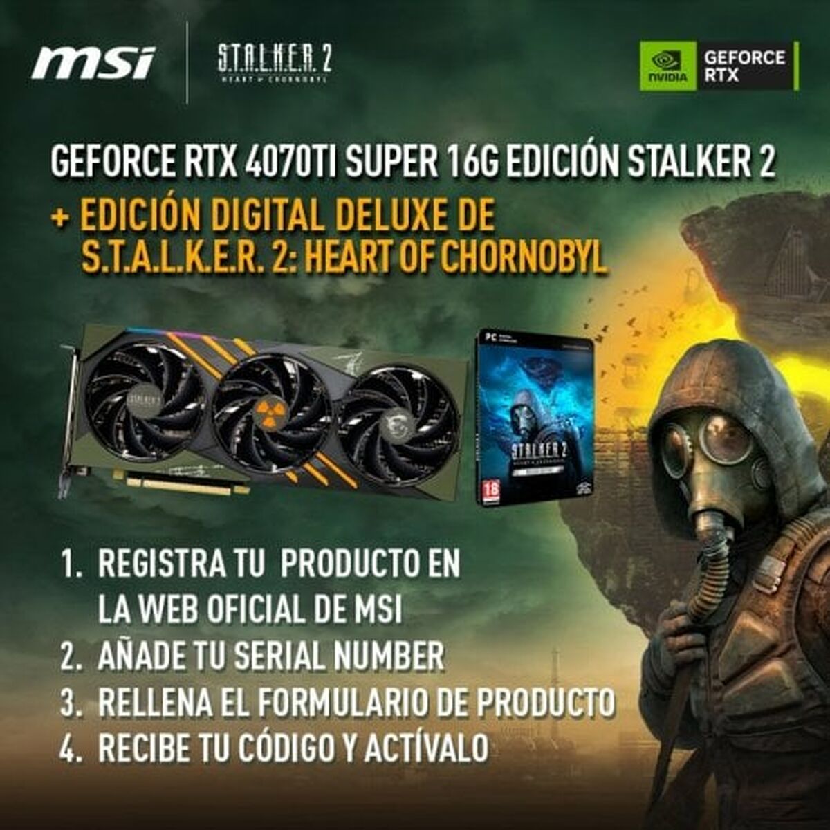 Grafikkort MSI GEFORCE RTX 4070 16 GB GDDR6 - 2