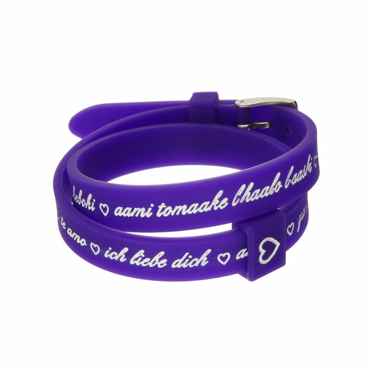 Damarmband il mezzometro I LOVE YOU SILVER - BRACCIALE IN SILICONE/SILICONE BRACELET - 2