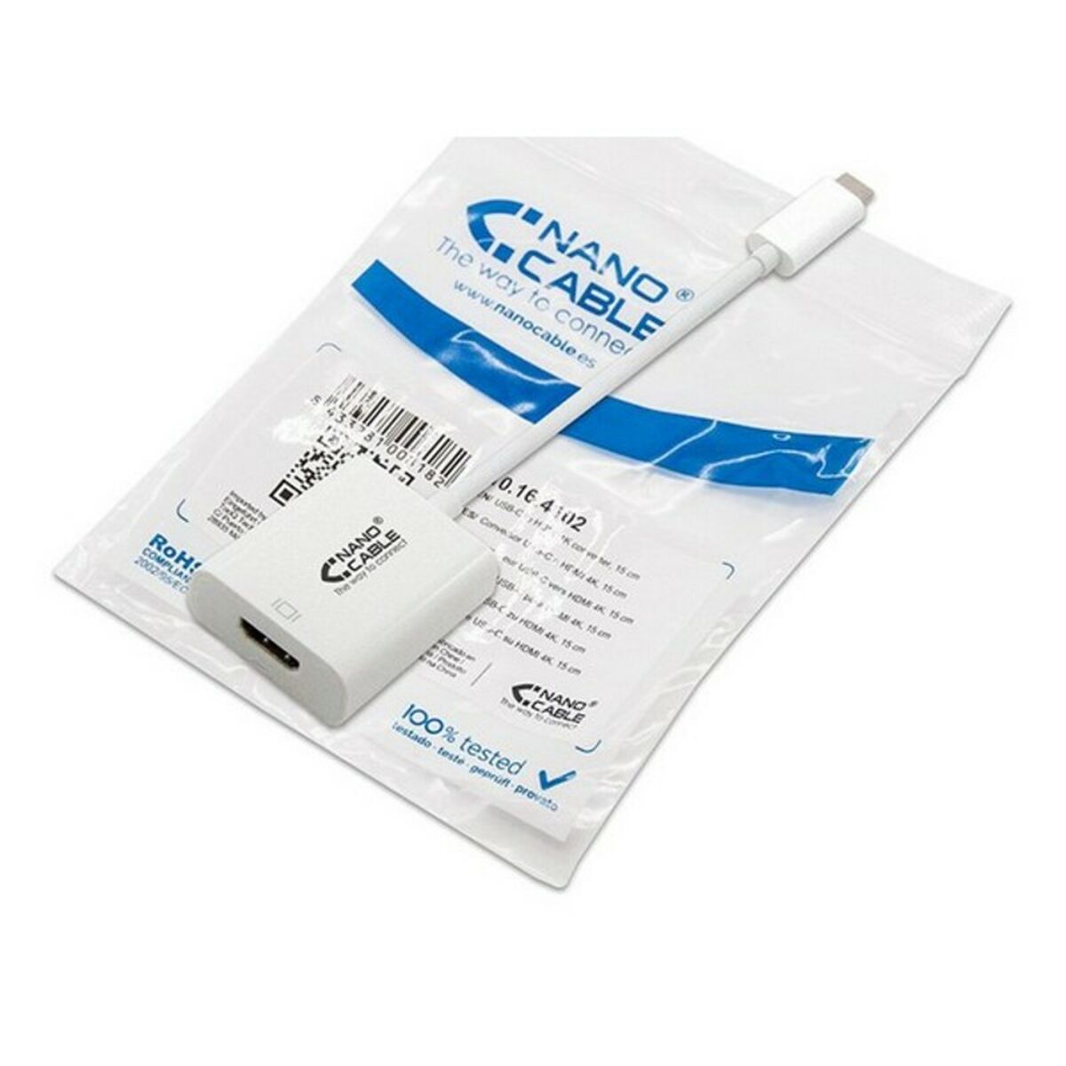 USB-C till HDMI Adapter NANOCABLE 10.16.4102 15 cm Vit - 2