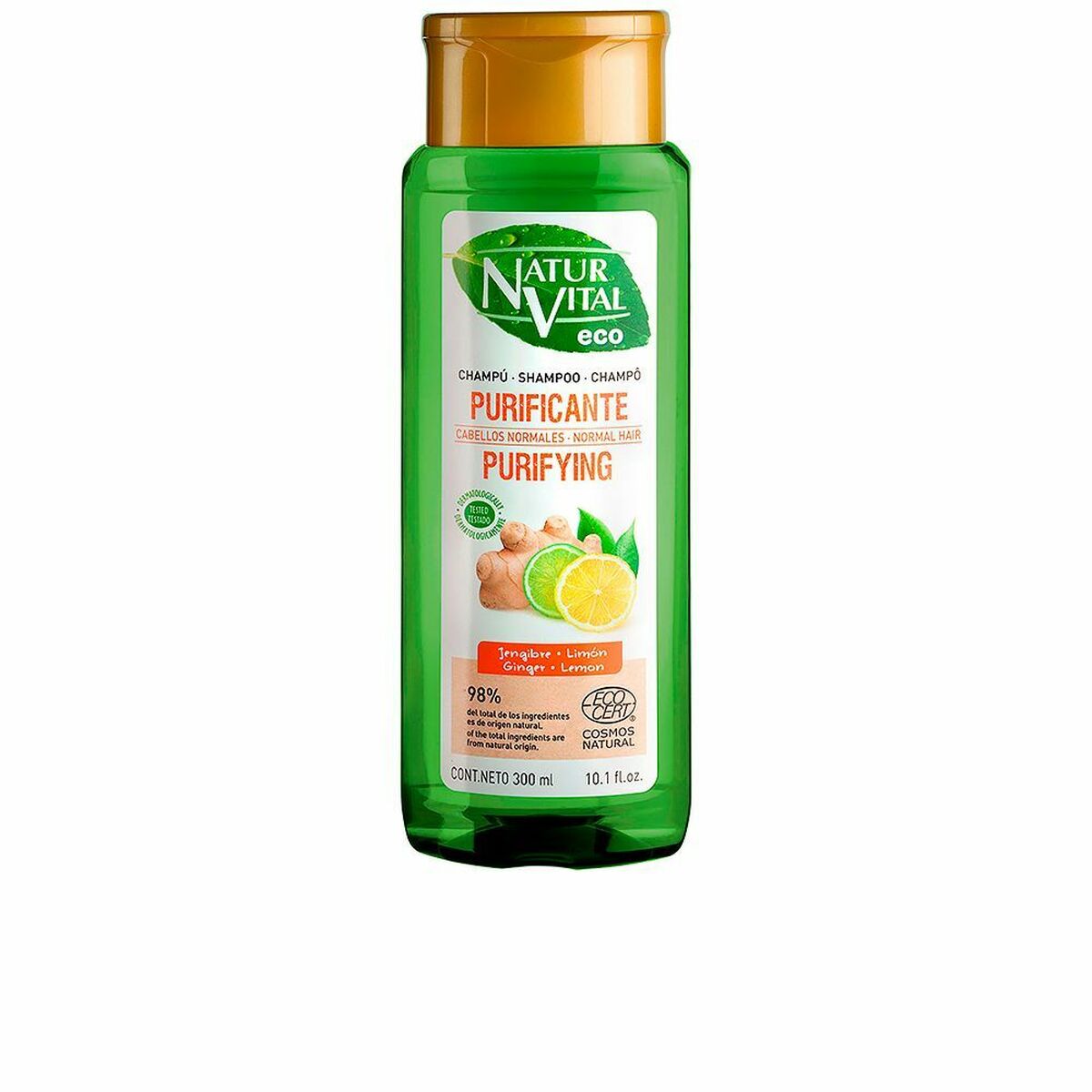 Rengöring schampo Naturvital Eco Purificante 300 ml Ingefära Citron
