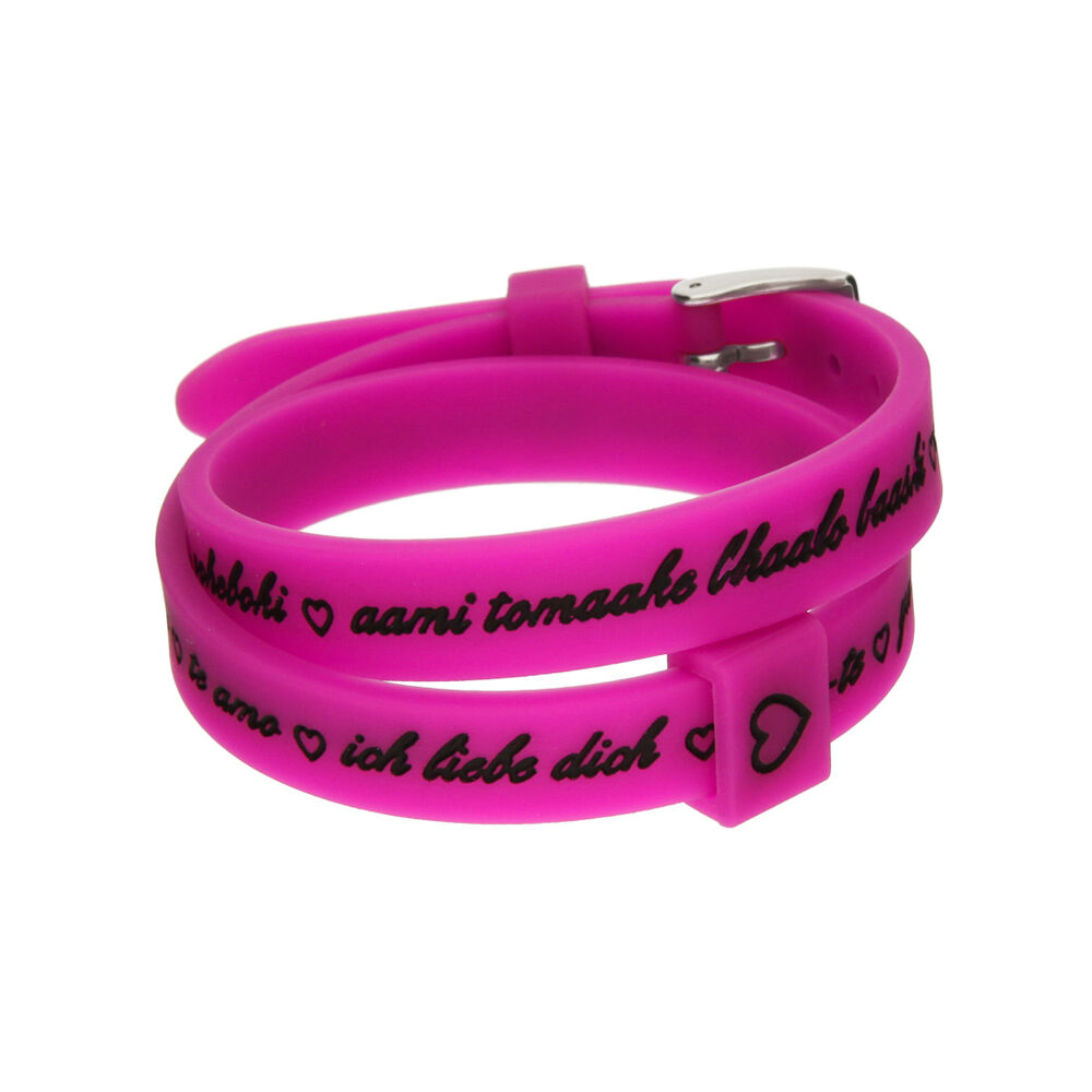 Damarmband il mezzometro I LOVE YOU SILVER - BRACCIALE IN SILICONE/SILICONE BRACELET