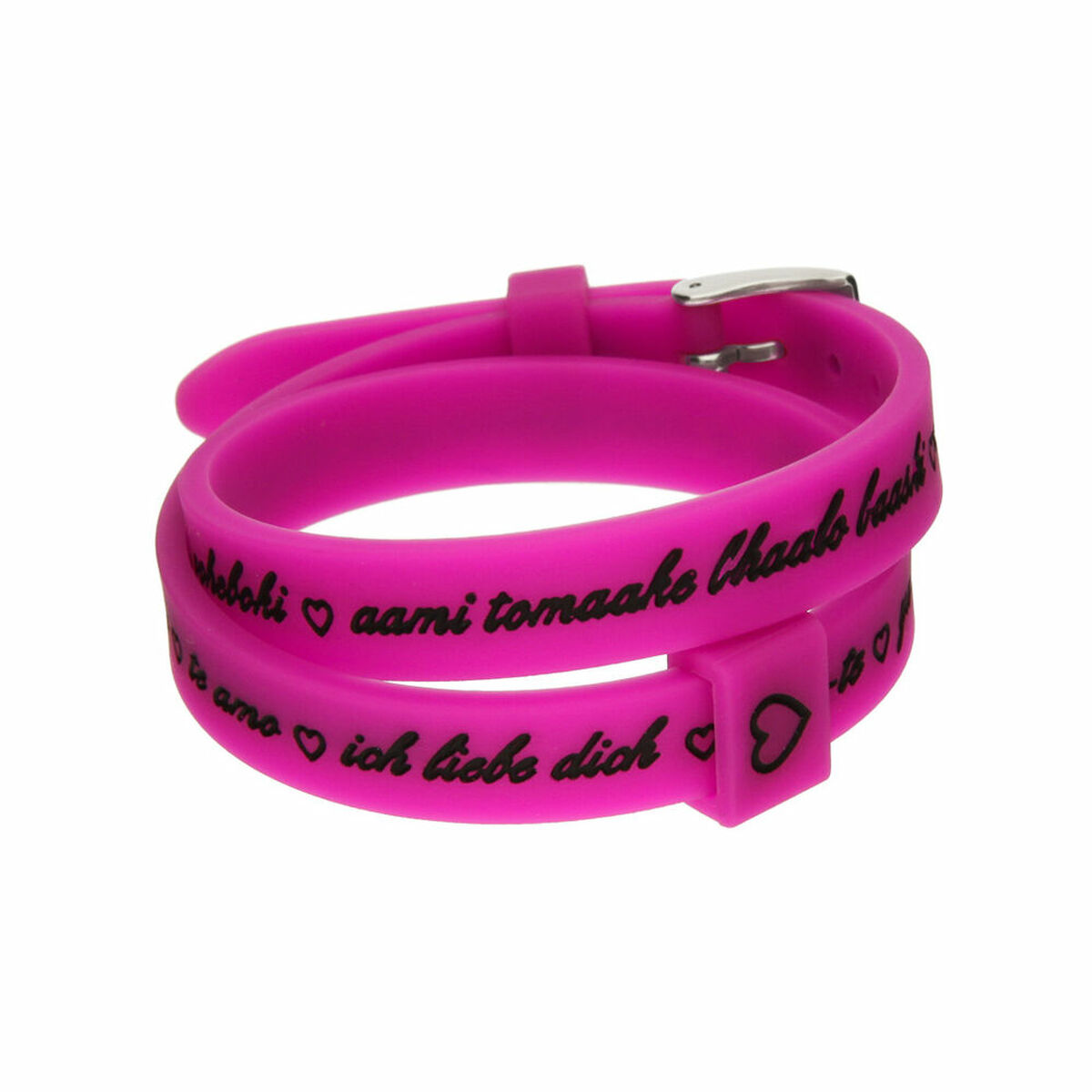 Damarmband il mezzometro I LOVE YOU SILVER - BRACCIALE IN SILICONE/SILICONE BRACELET - 2