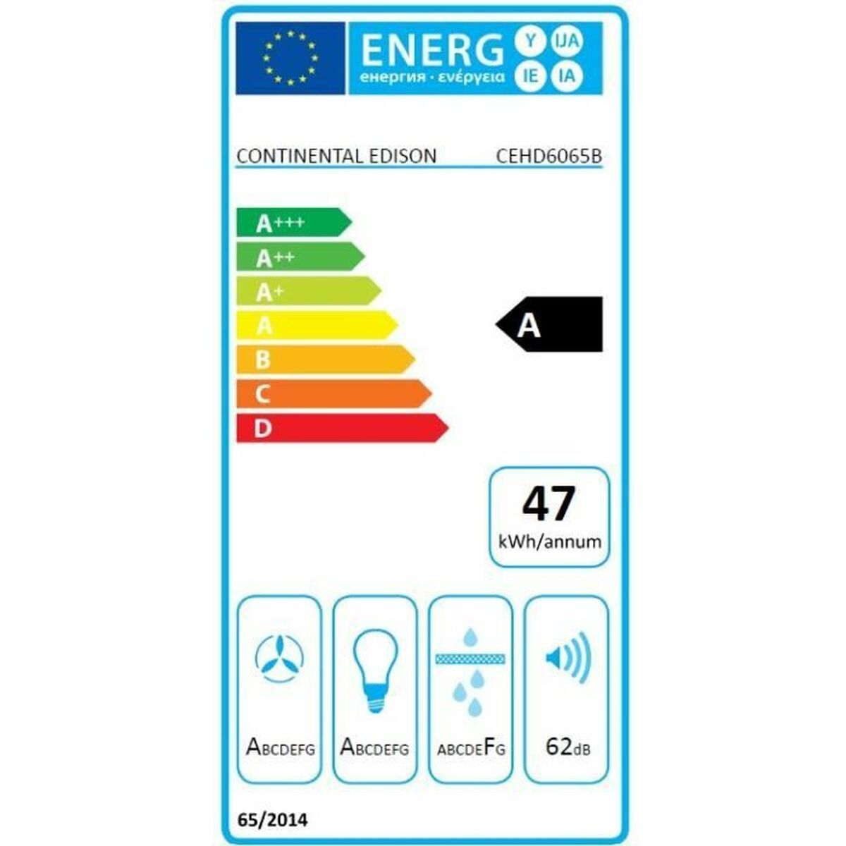 Konventionell fläkt Continental Edison 60 cm - 2