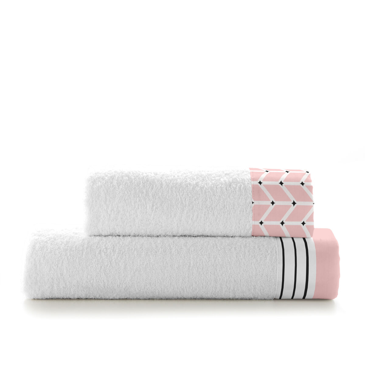 Handduksset HappyFriday Blanc Blush Multicolour 2 Delar - 2