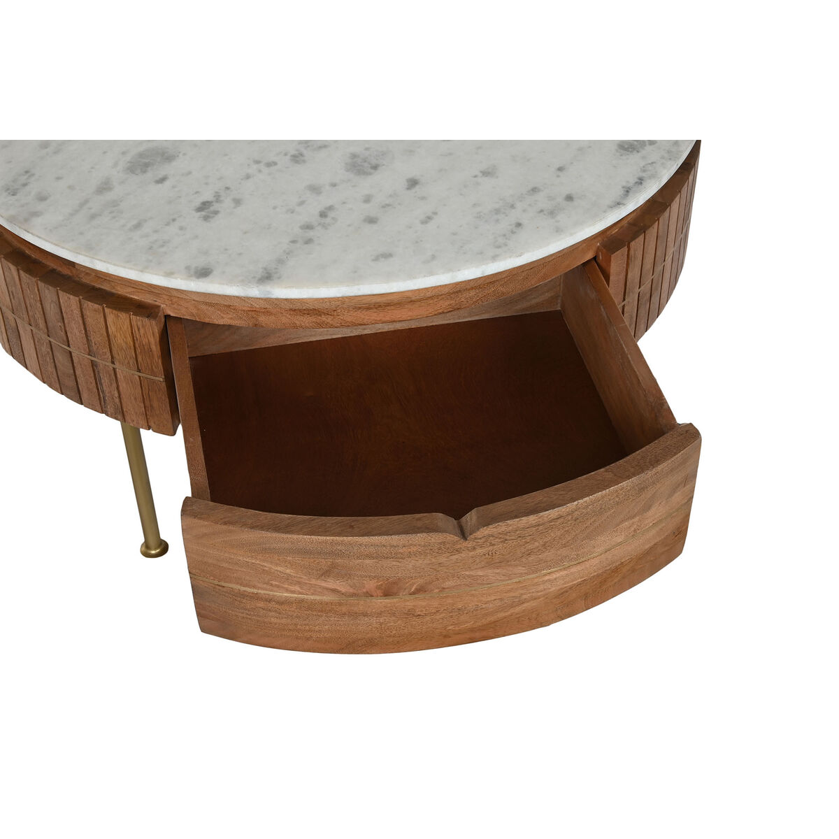 Soffbord DKD Home Decor Marmor Mangoträ (85 x 85 x 45 cm) - 3