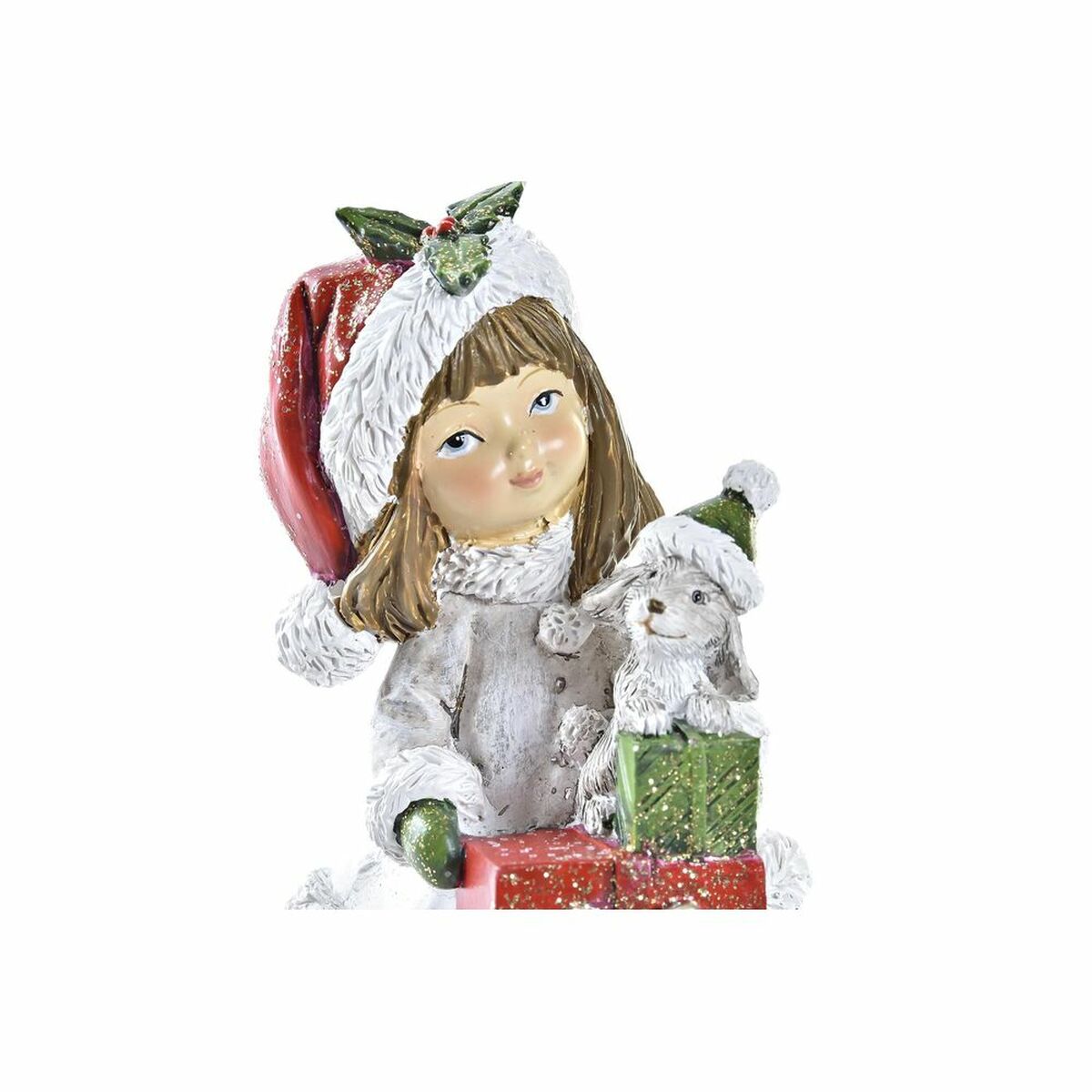 Julgranskula DKD Home Decor Harts Flickor (6,5 x 6,5 x 12 cm) (2 antal) - 3