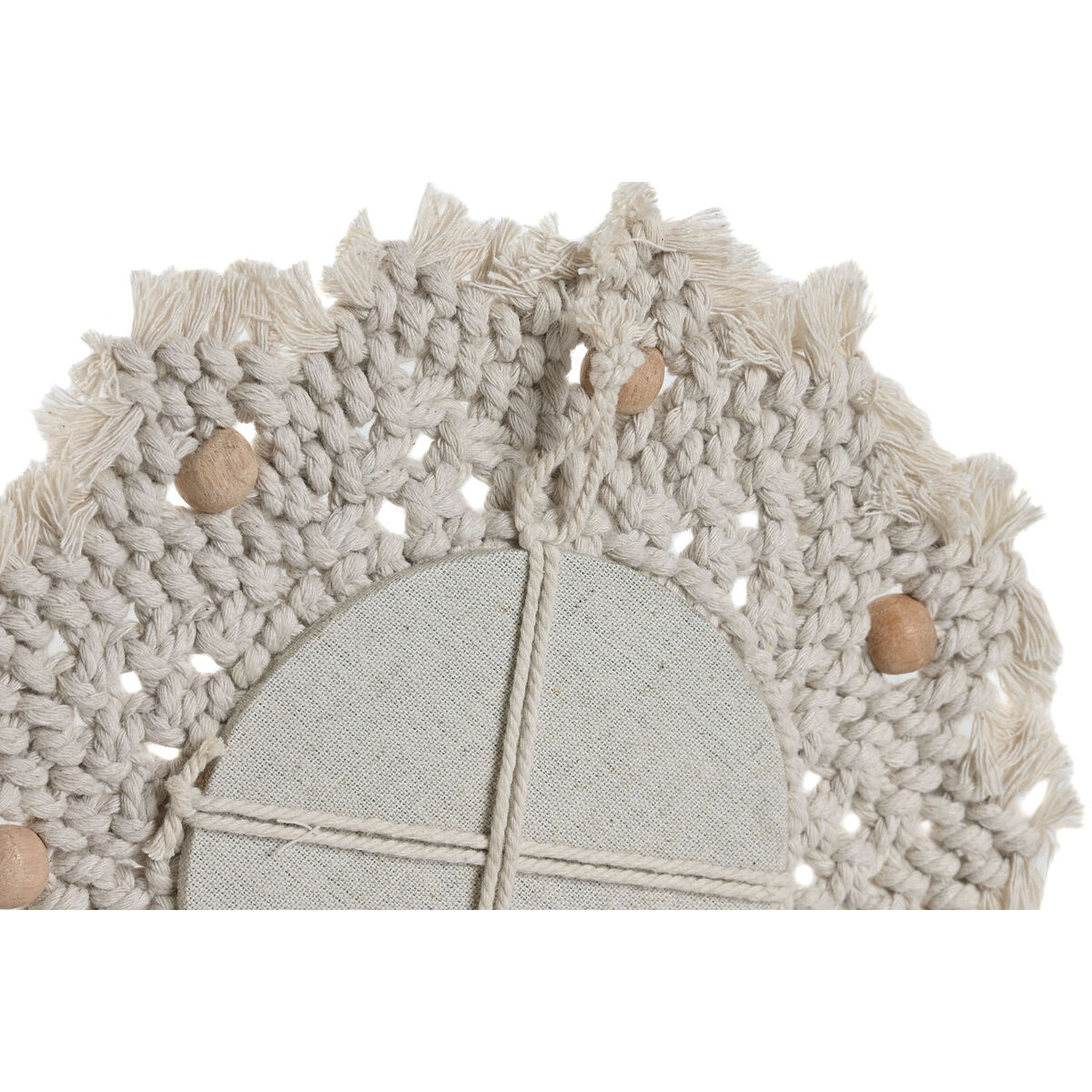 Spegelspel Home ESPRIT Vit Boho 20 x 1 x 20 cm (3 Delar) - 3