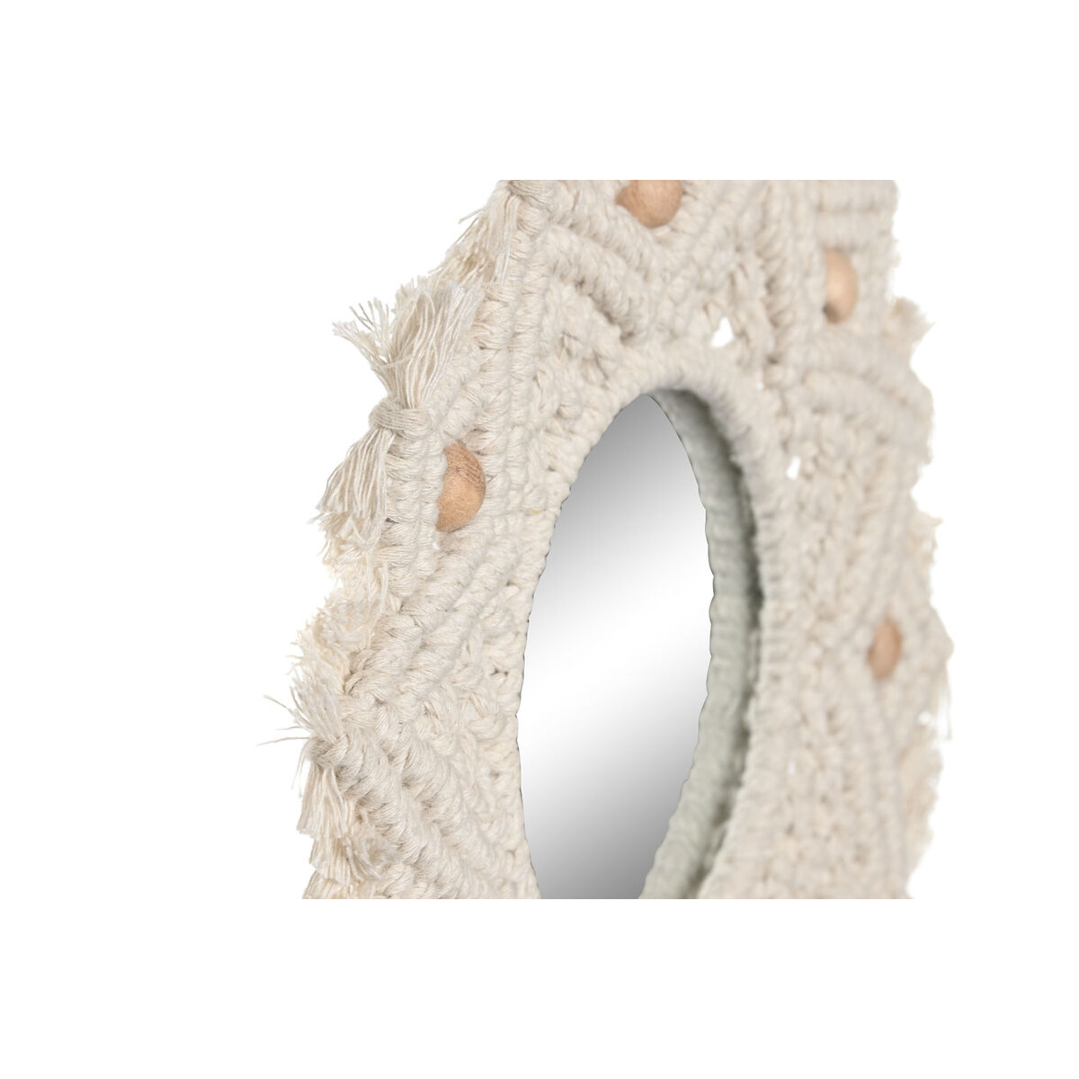 Spegelspel Home ESPRIT Vit Boho 20 x 1 x 20 cm (3 Delar) - 2