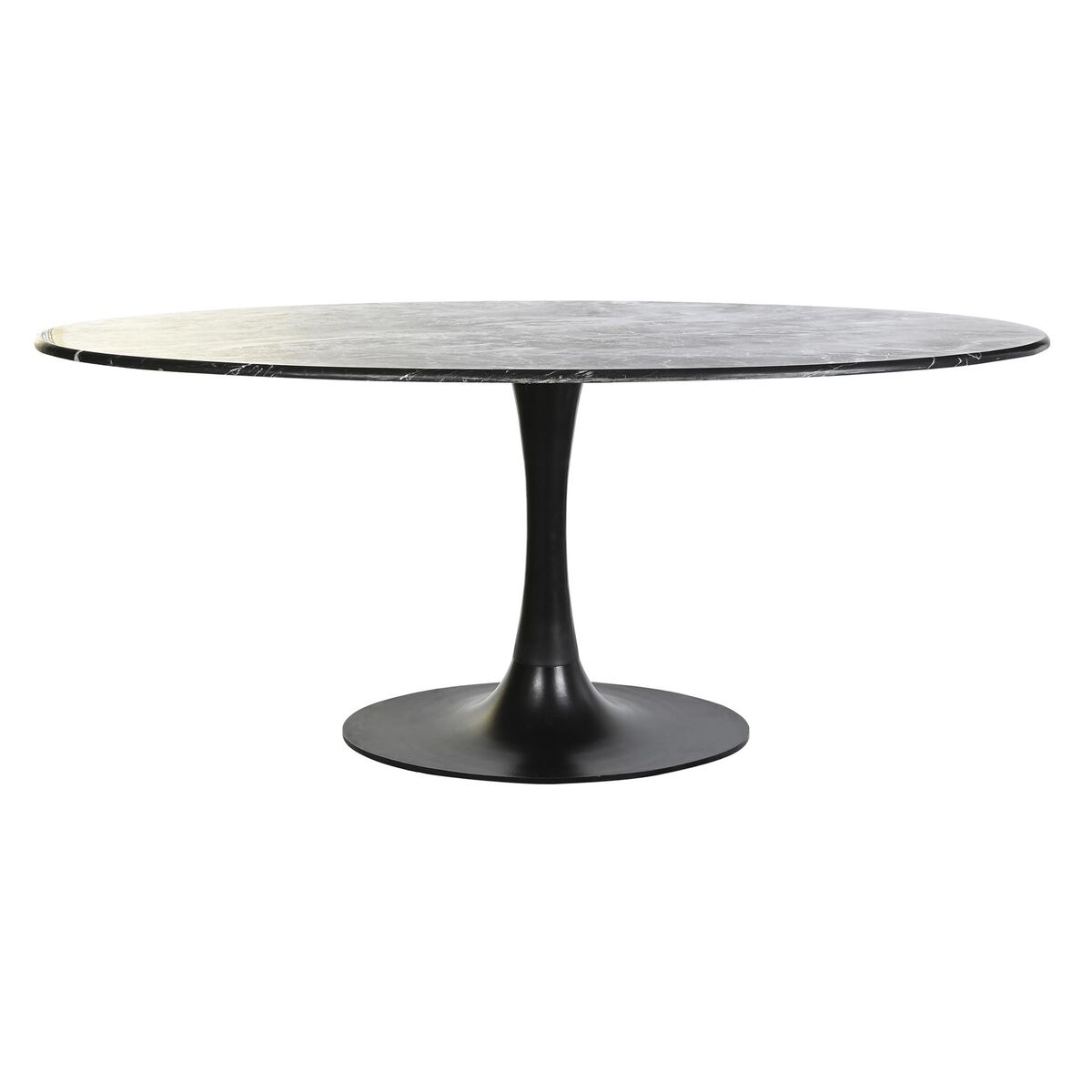 Matsalsbord DKD Home Decor Svart Metall Marmor 180 x 100 x 76 cm