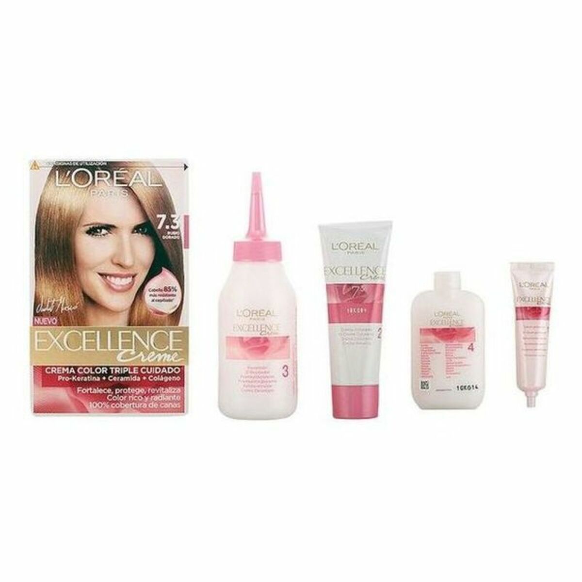Permanent färg L'Oreal Make Up Excellence Guldblond Nº 7,3 Rubio Dorado Nº 7,3-Rubio Dorado 192 ml