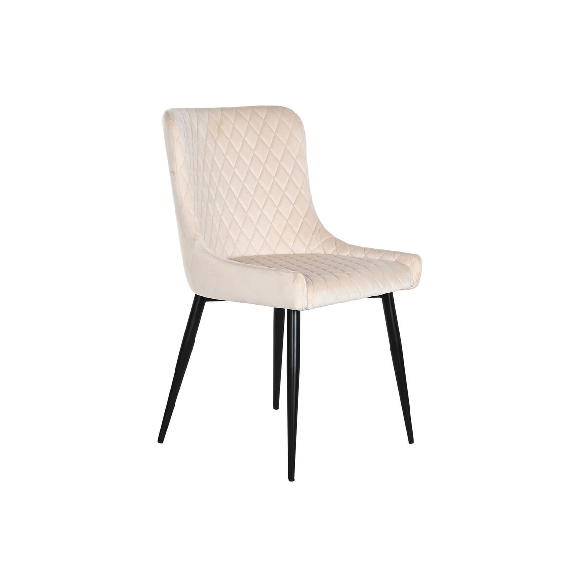 Matsalsstol DKD Home Decor Beige Metall Polyester (56 x 51 x 84 cm)