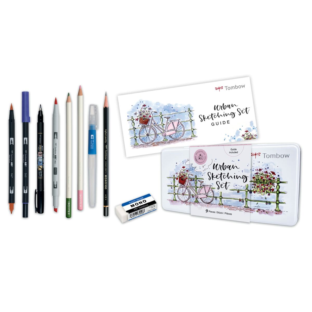 Ritningsset Tombow 9 Delar - 2