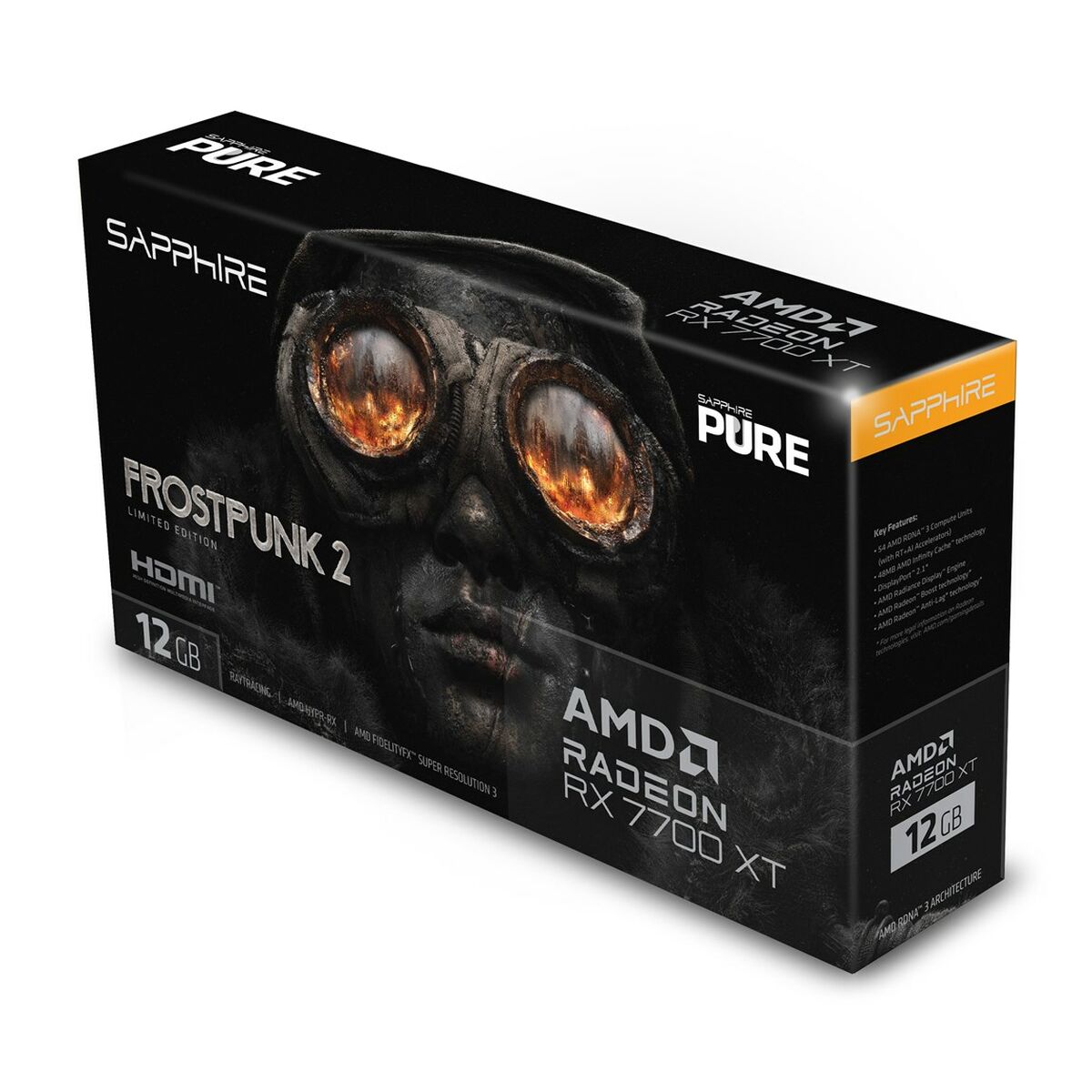 Grafikkort Sapphire 11335-08-50G AMD RADEON RX 7700 XT GDDR6 12 GB - 7