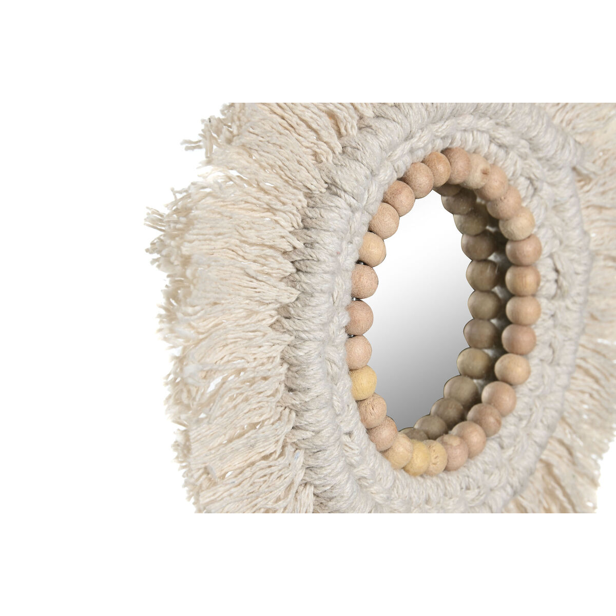 Spegelspel Home ESPRIT Vit Boho 20 x 1 x 20 cm (3 Delar) - 2
