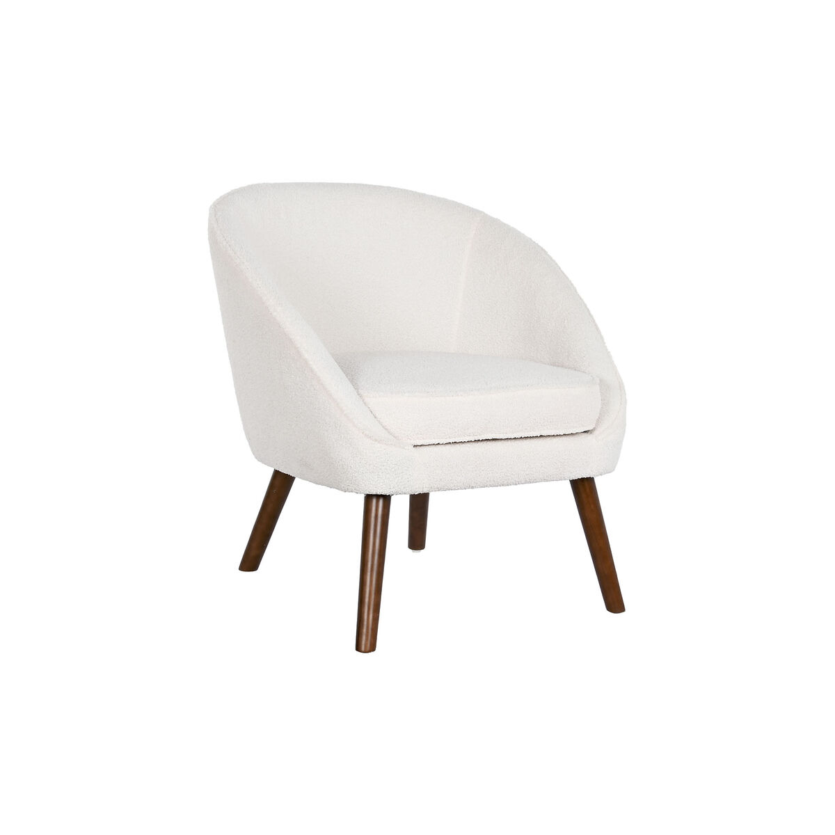 Fåtölj DKD Home Decor Vit Brun 74 x 69 x 79 cm 76 x 69 x 73 cm