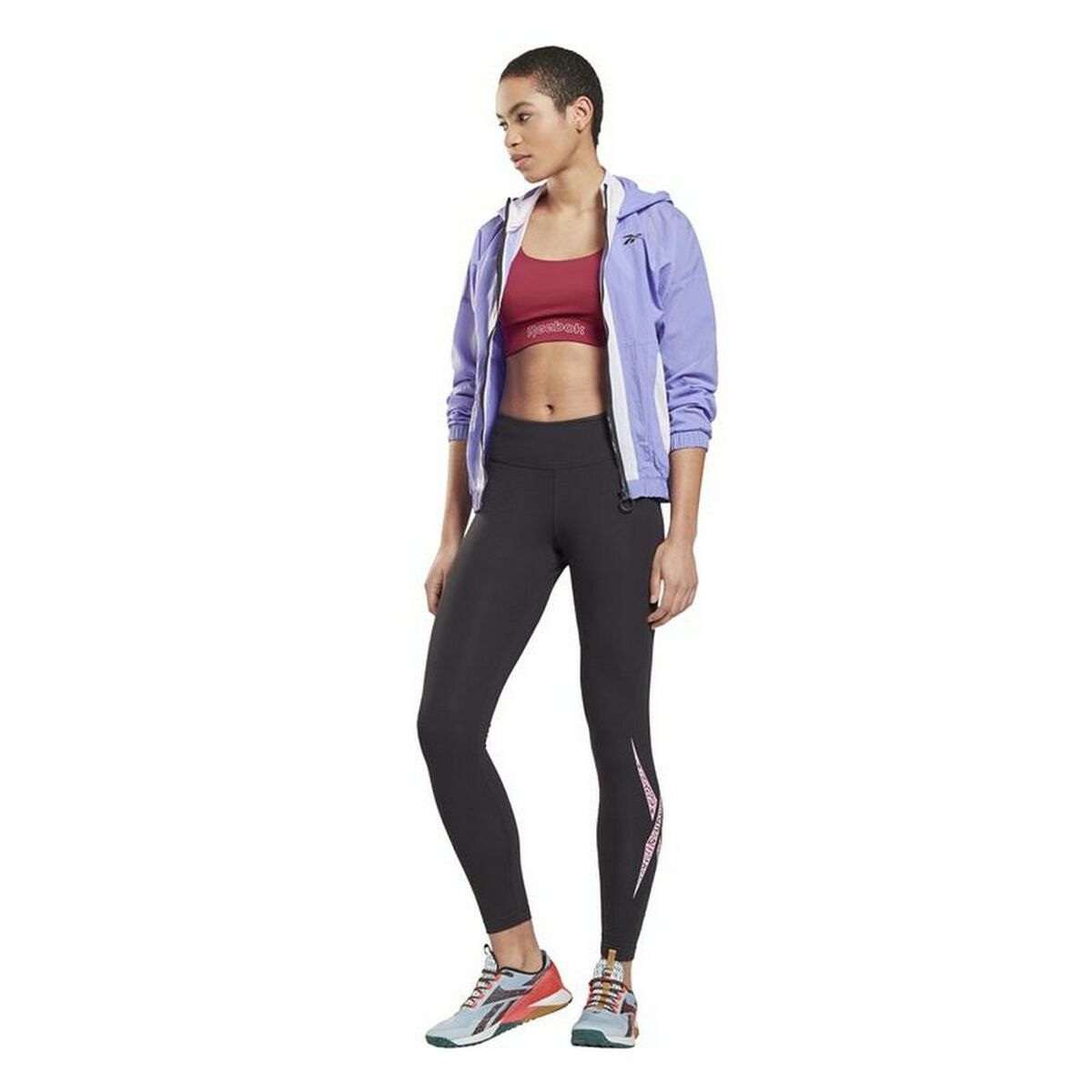 Sport-leggings, Dam Reebok Moder Safari Svart - 4
