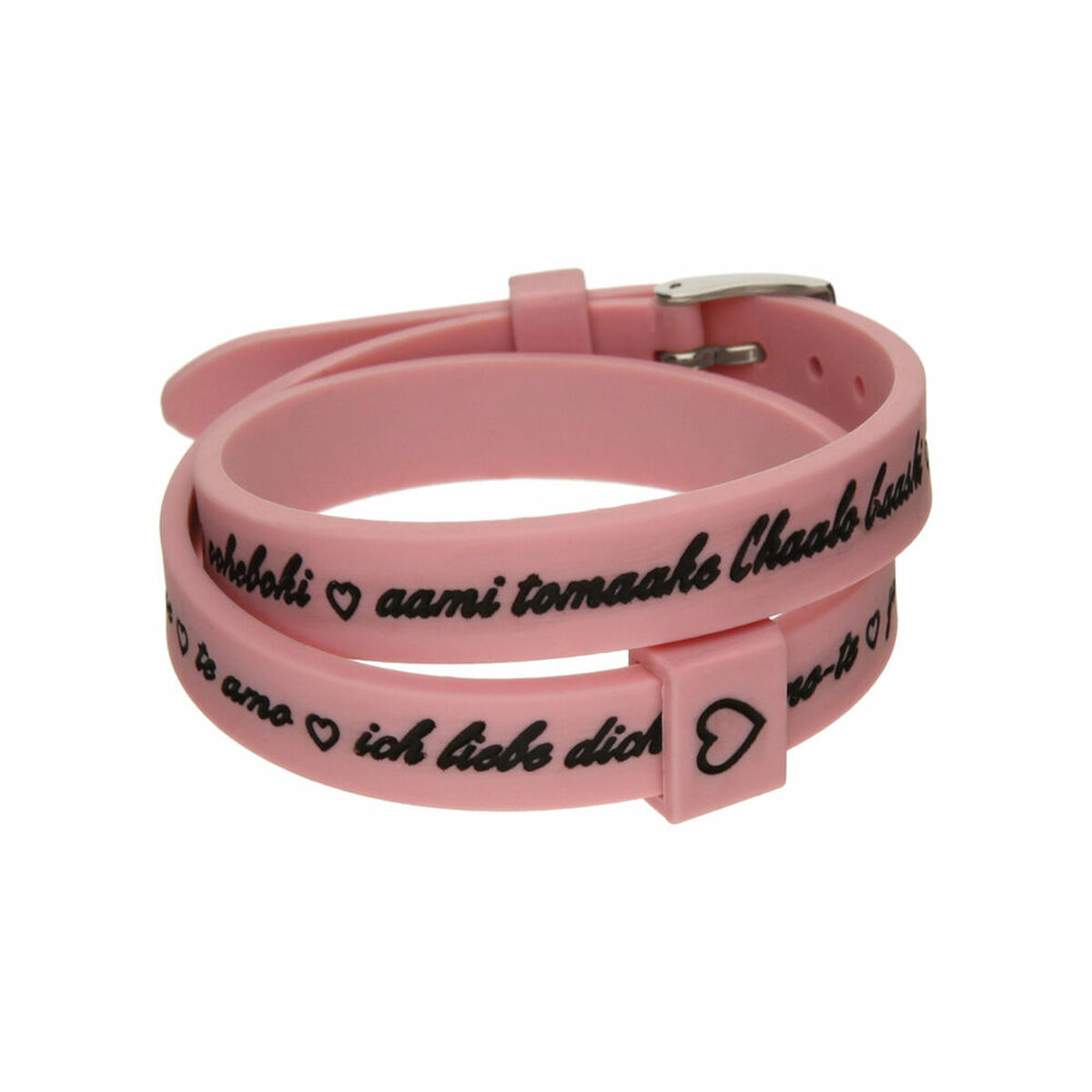 Damarmband il mezzometro I LOVE YOU SILVER - BRACCIALE IN SILICONE/SILICONE BRACELET - 2