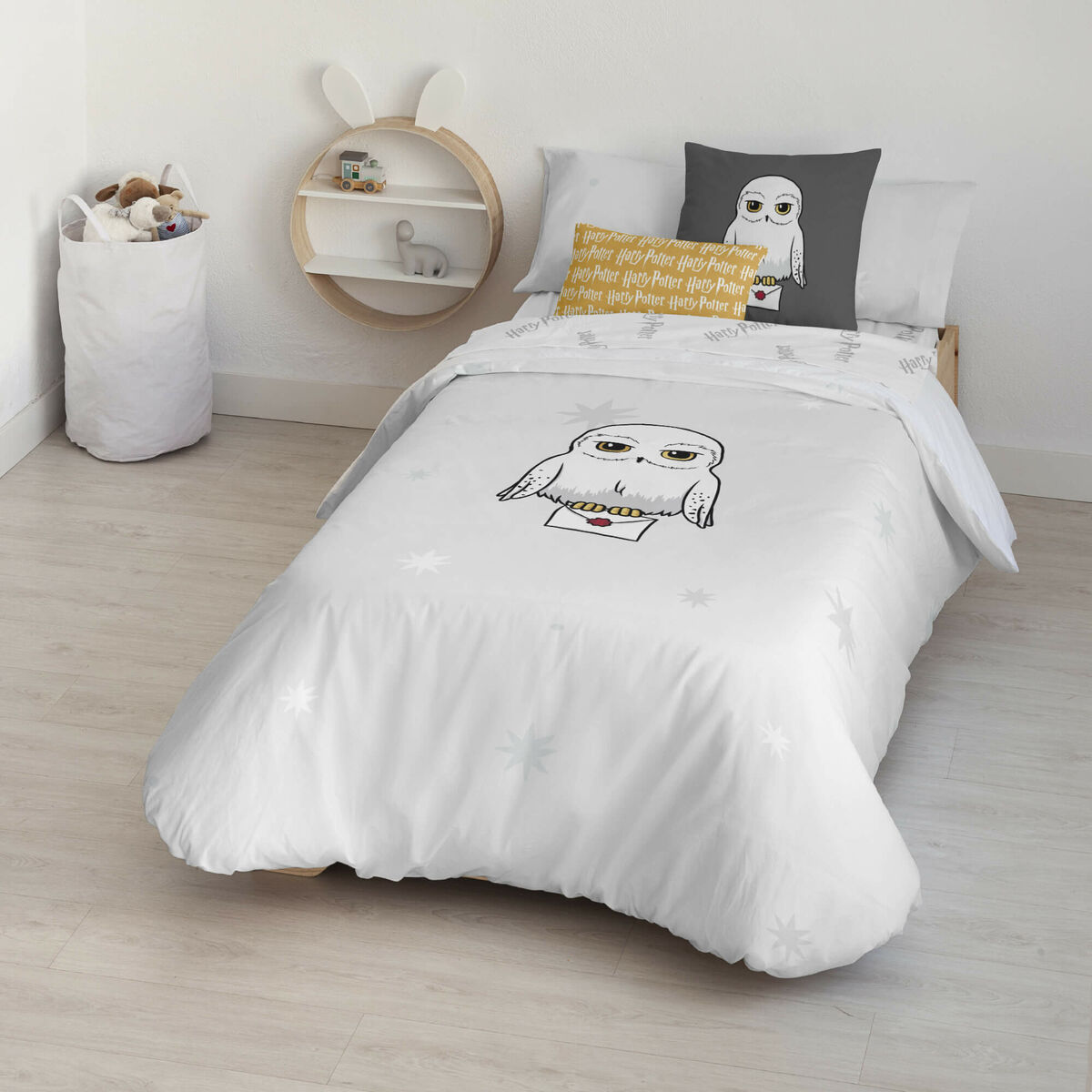 Påslakan Harry Potter Hedwig Multicolour 175 Trådar 155 x 220 cm Säng 90