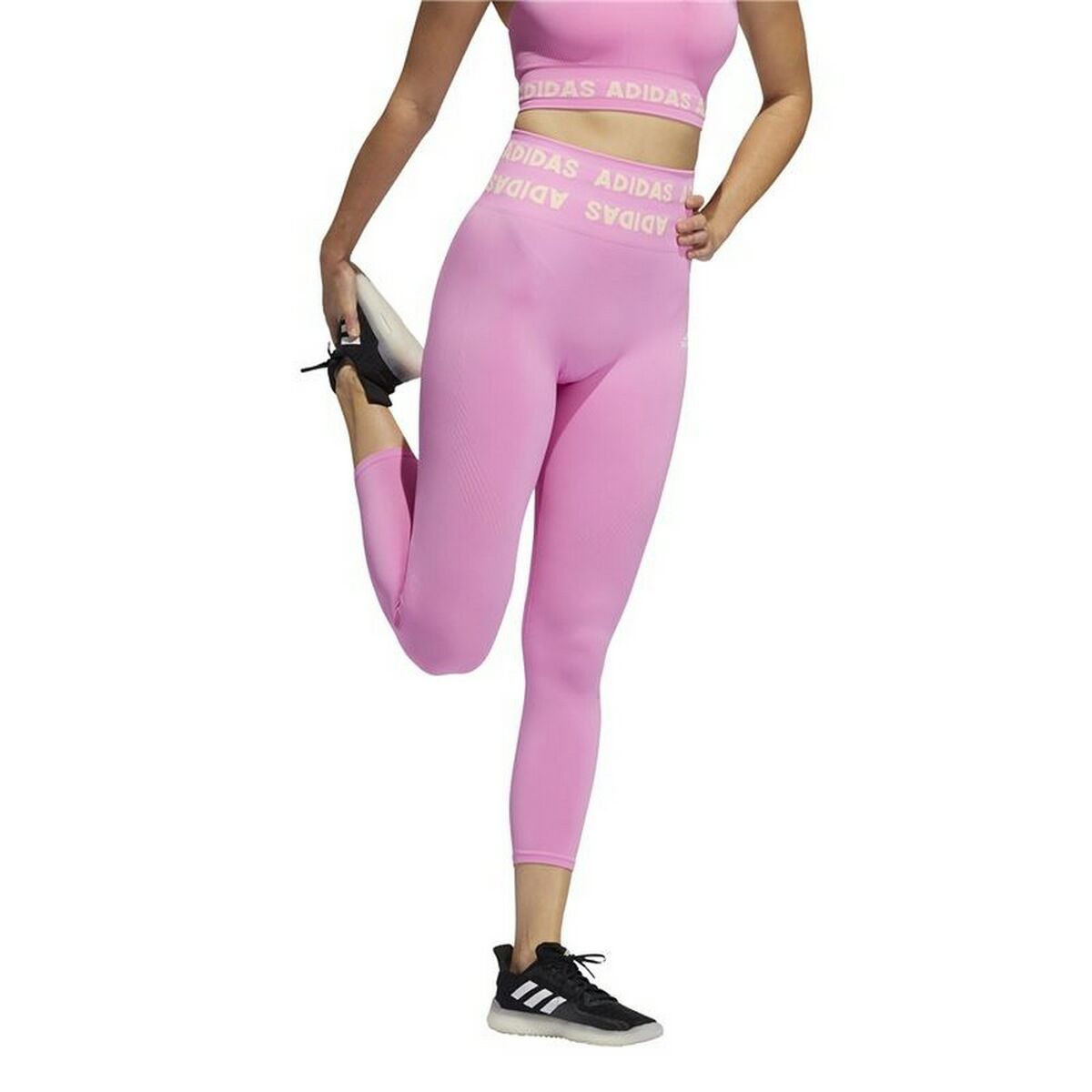Sport-leggings, Dam Adidas Aeroknit Rosa - 4