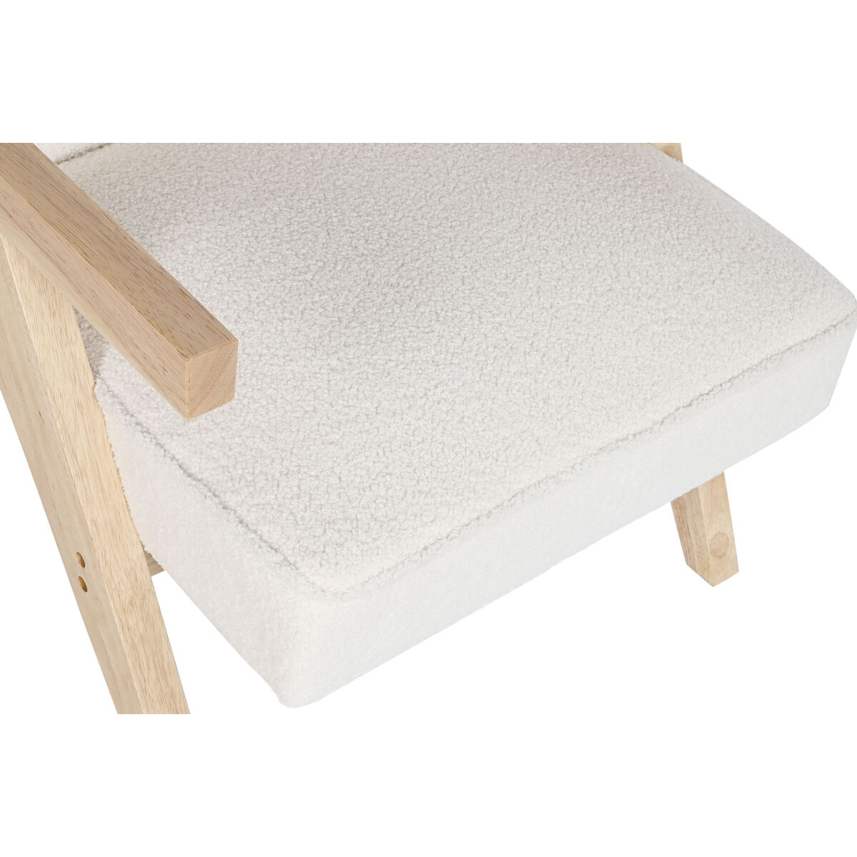 Fåtölj DKD Home Decor Vit Polyester Trä 64 x 66 x 79 cm - 2