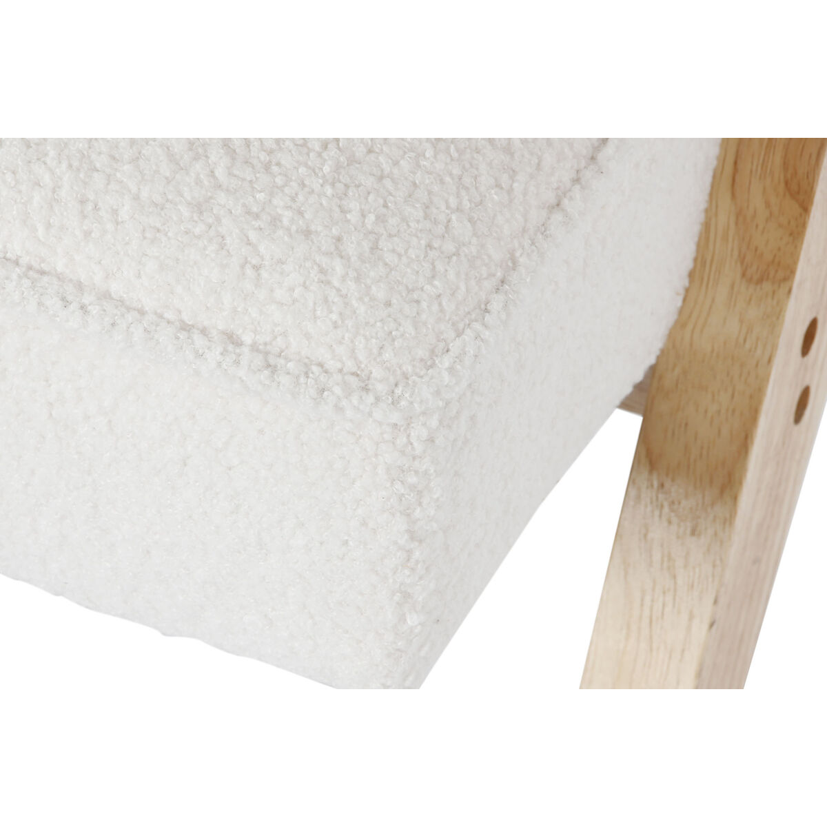 Fåtölj DKD Home Decor Vit Polyester Trä 64 x 66 x 79 cm - 3