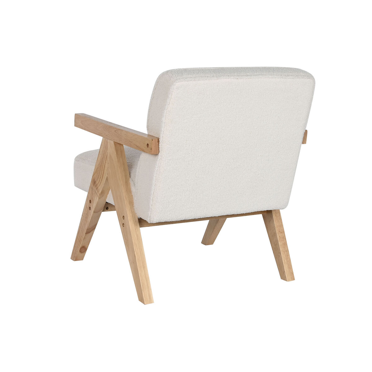 Fåtölj DKD Home Decor Vit Polyester Trä 64 x 66 x 79 cm - 6
