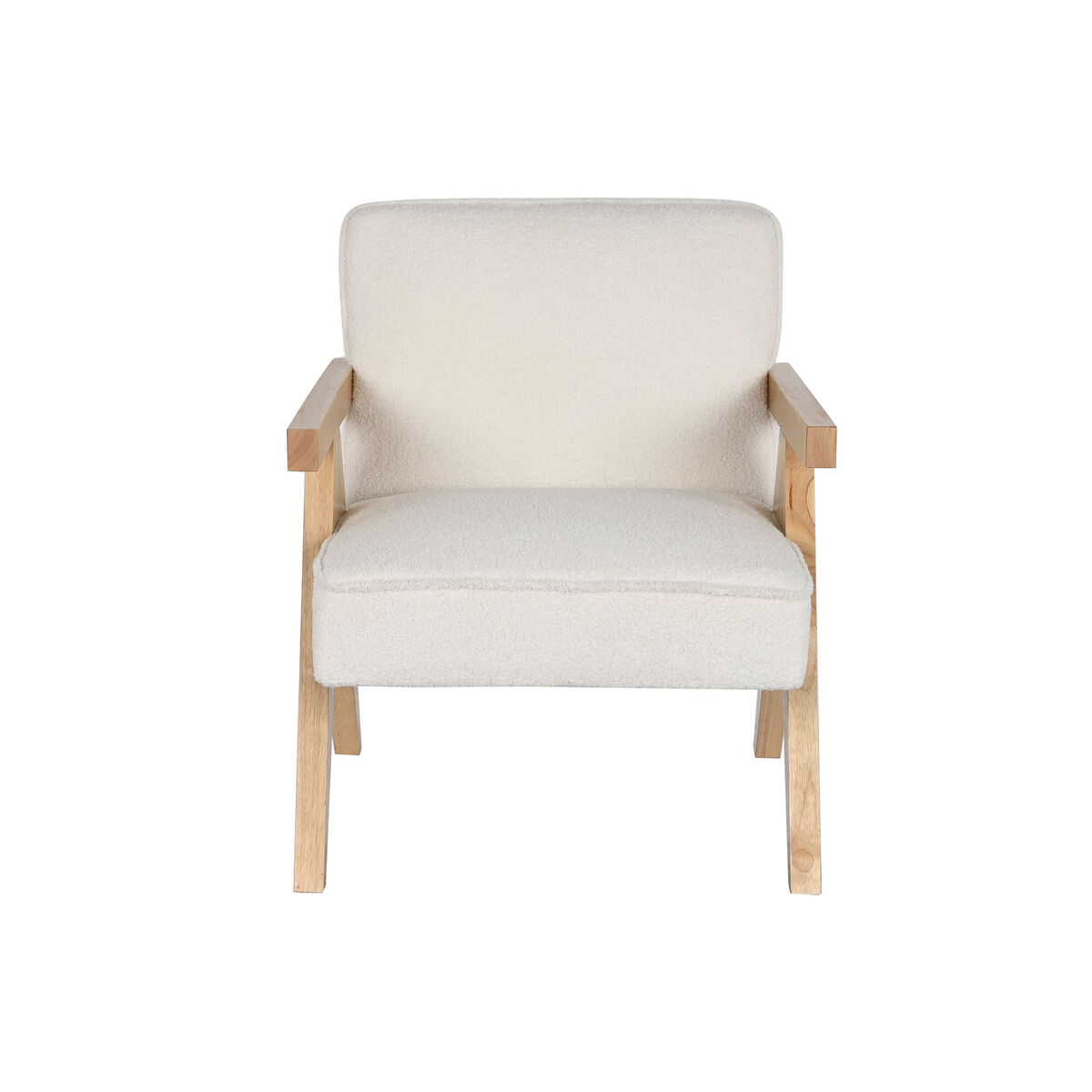 Fåtölj DKD Home Decor Vit Polyester Trä 64 x 66 x 79 cm - 5