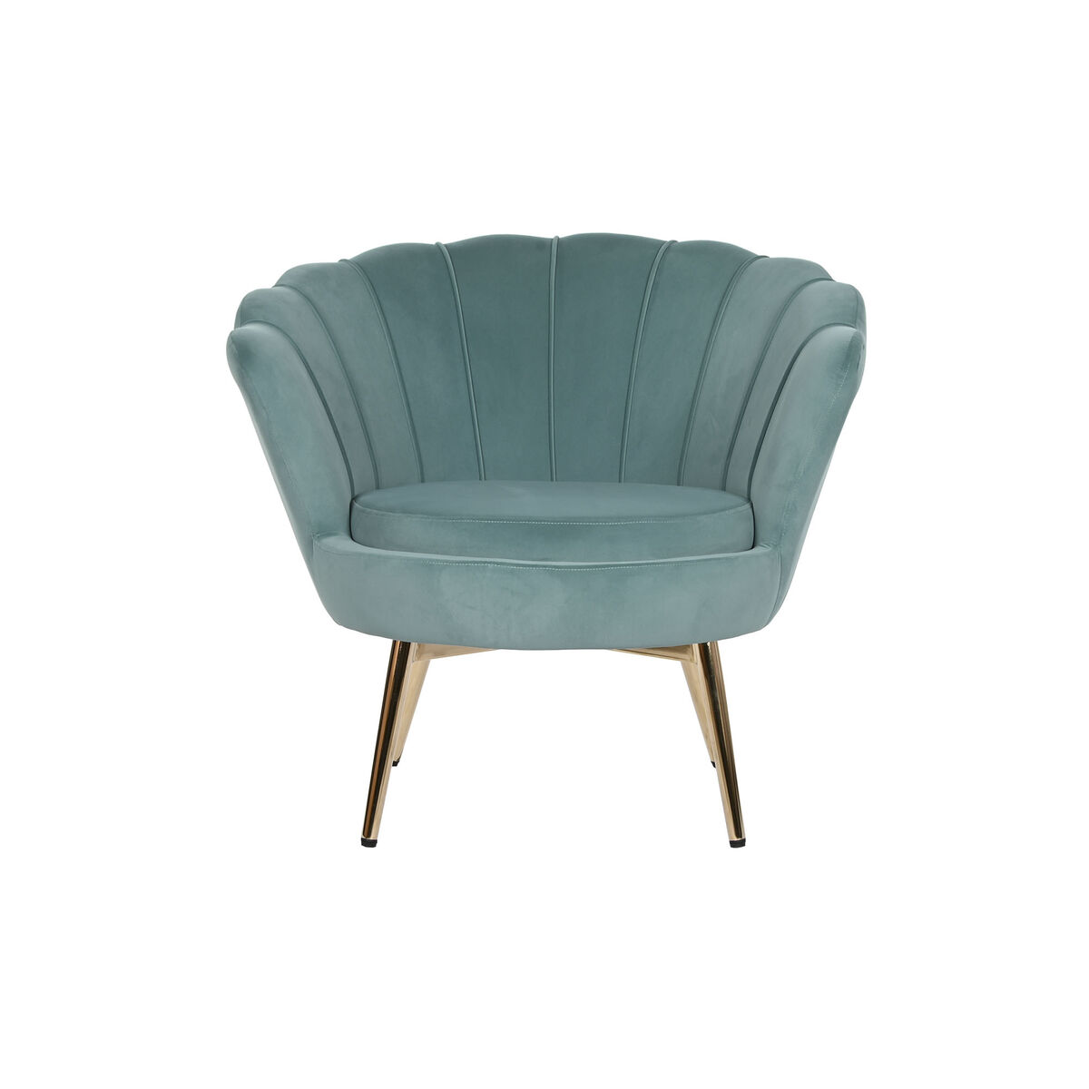 Fåtölj DKD Home Decor Grön Gyllene Metall 85 x 85 x 81 cm - 5