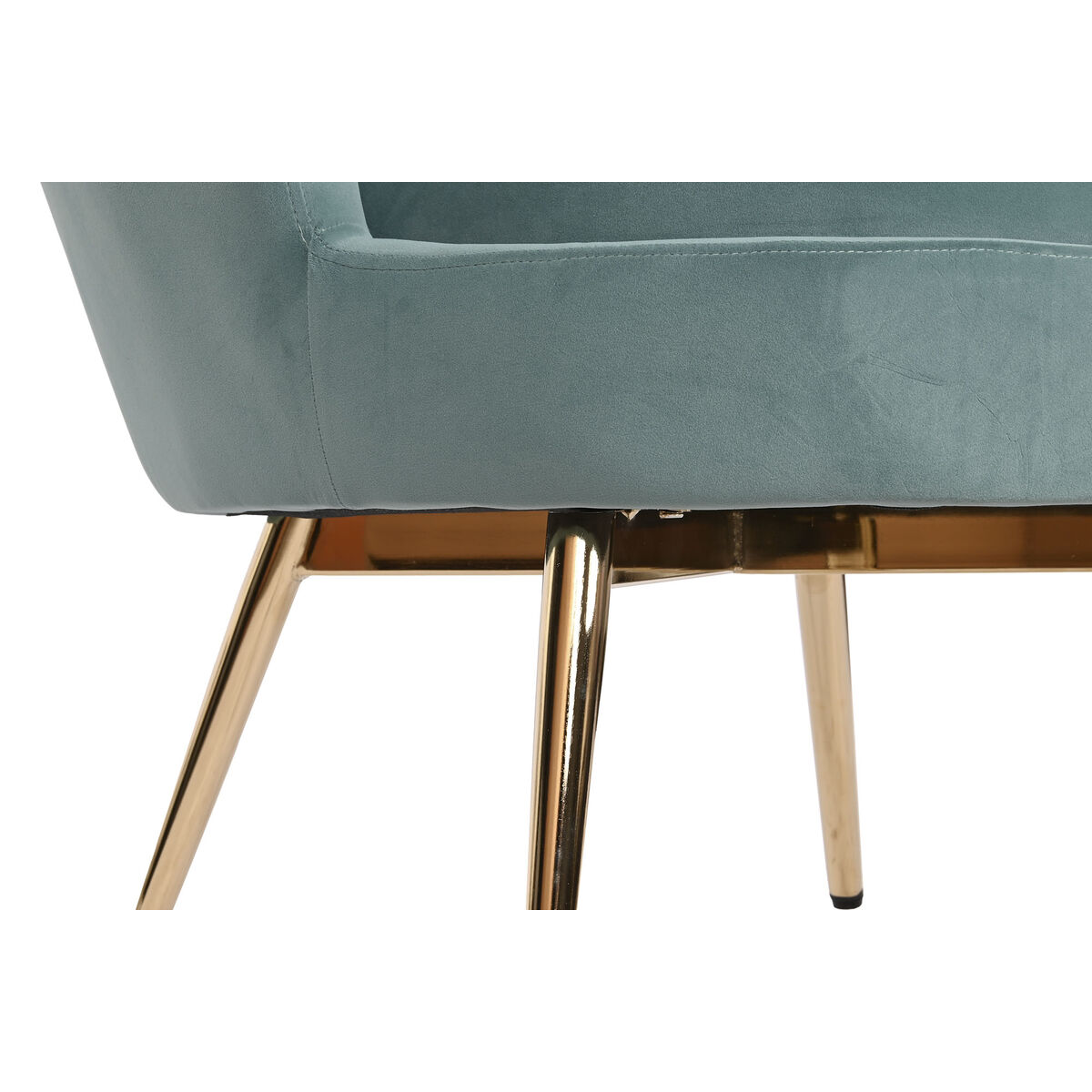 Fåtölj DKD Home Decor Grön Gyllene Metall 85 x 85 x 81 cm - 4