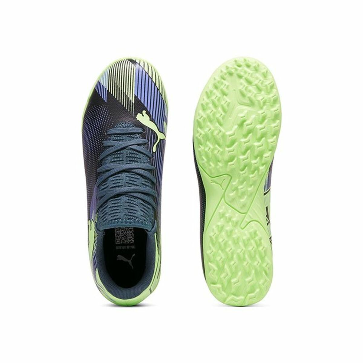 Fotbollsskor för barn Puma Future 7 Play Tt Purpur Grön - 3