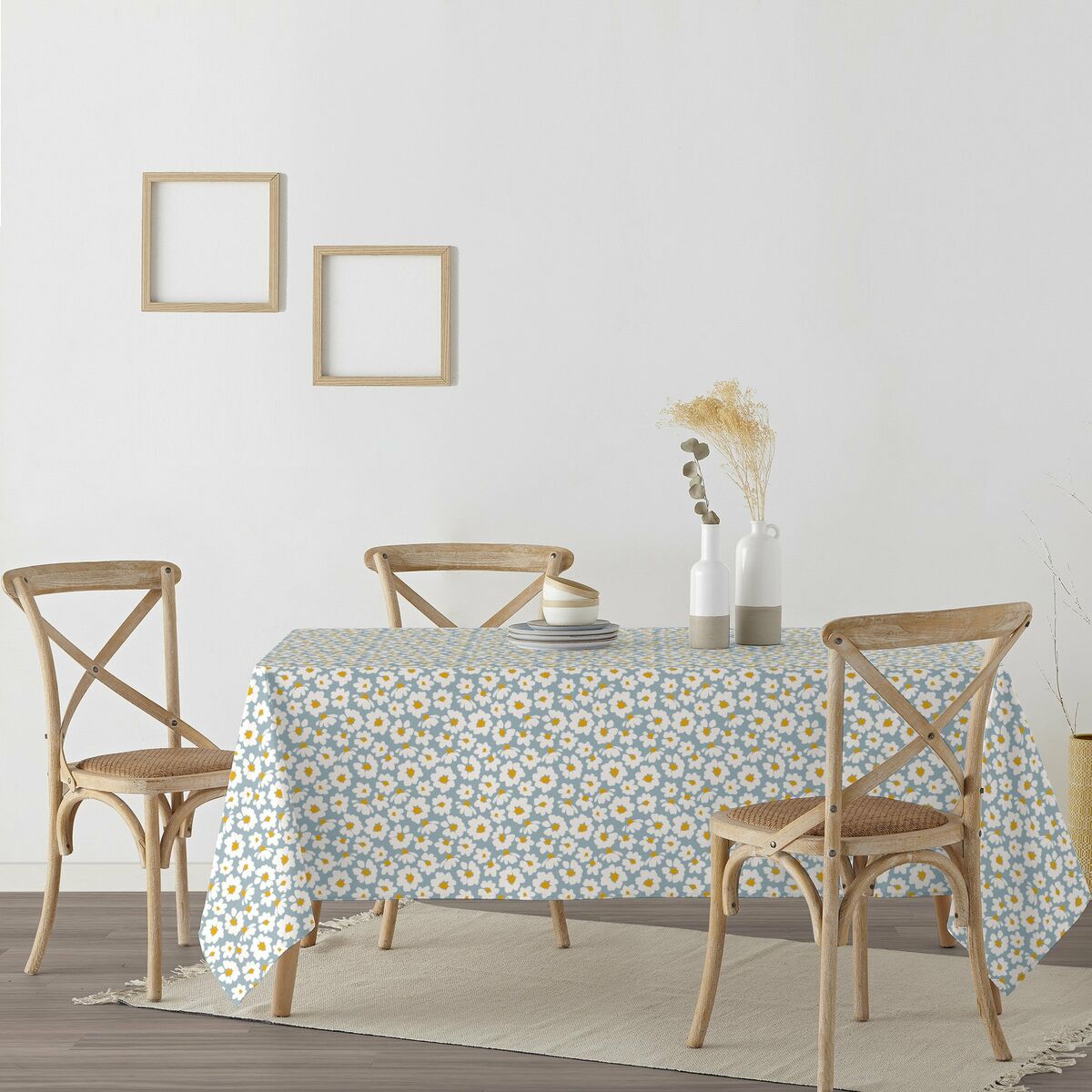 Fläckresistent bordsduk i harts Belum Xalo Blå 150 x 150 cm - 3