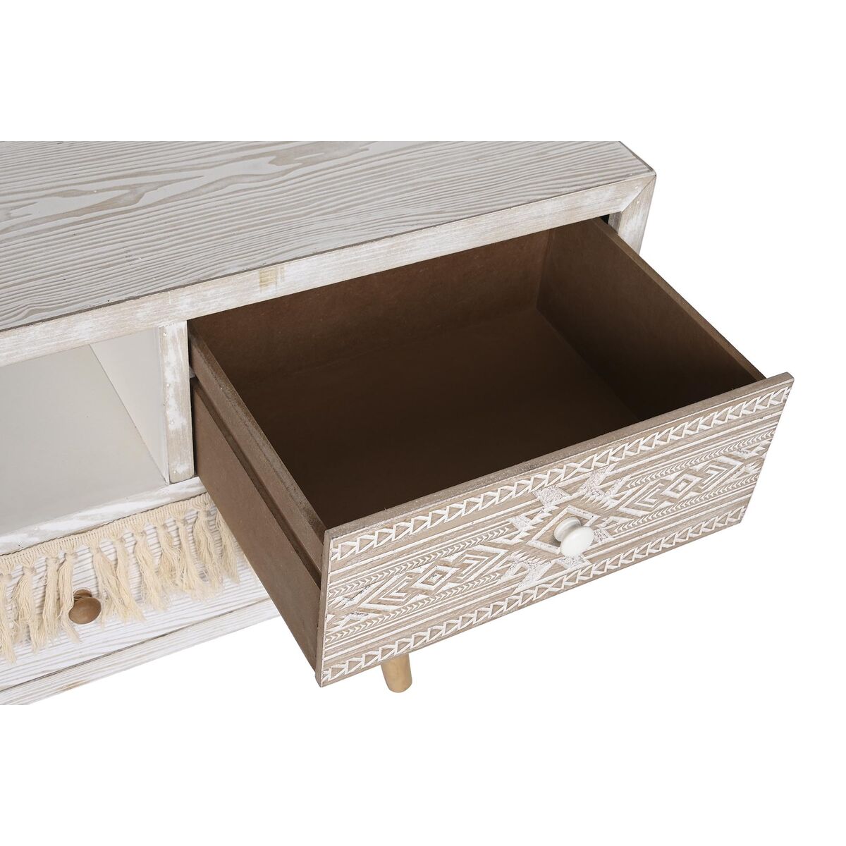 TV-möbler DKD Home Decor Naturell 150 x 40 x 60 cm Gran Vit - 4