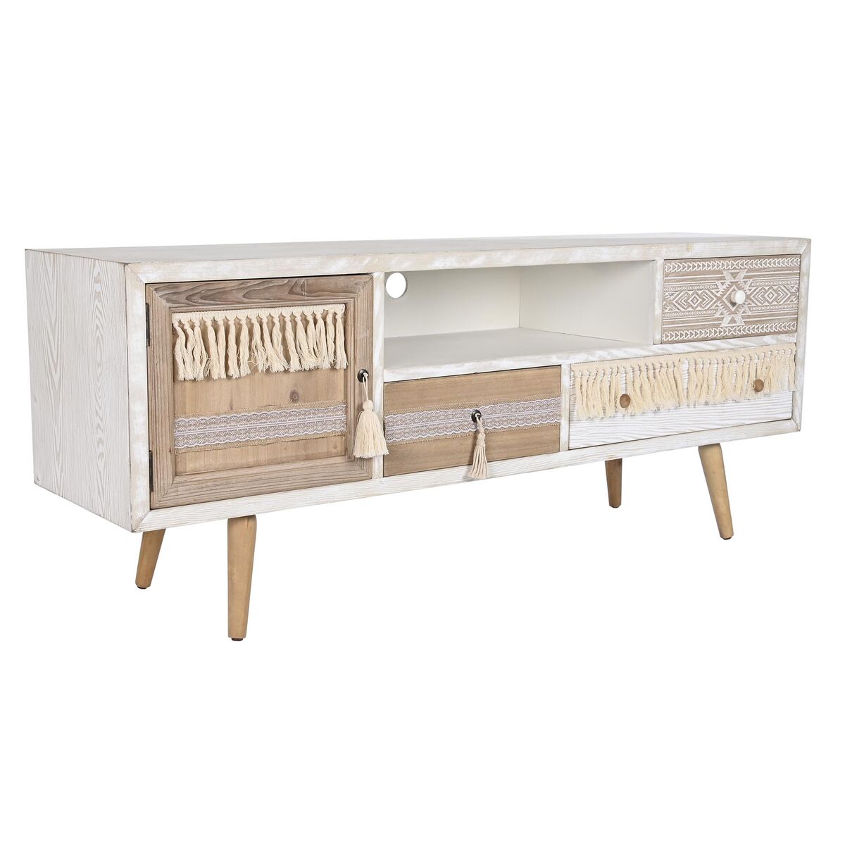 TV-möbler DKD Home Decor Naturell 150 x 40 x 60 cm Gran Vit - 5