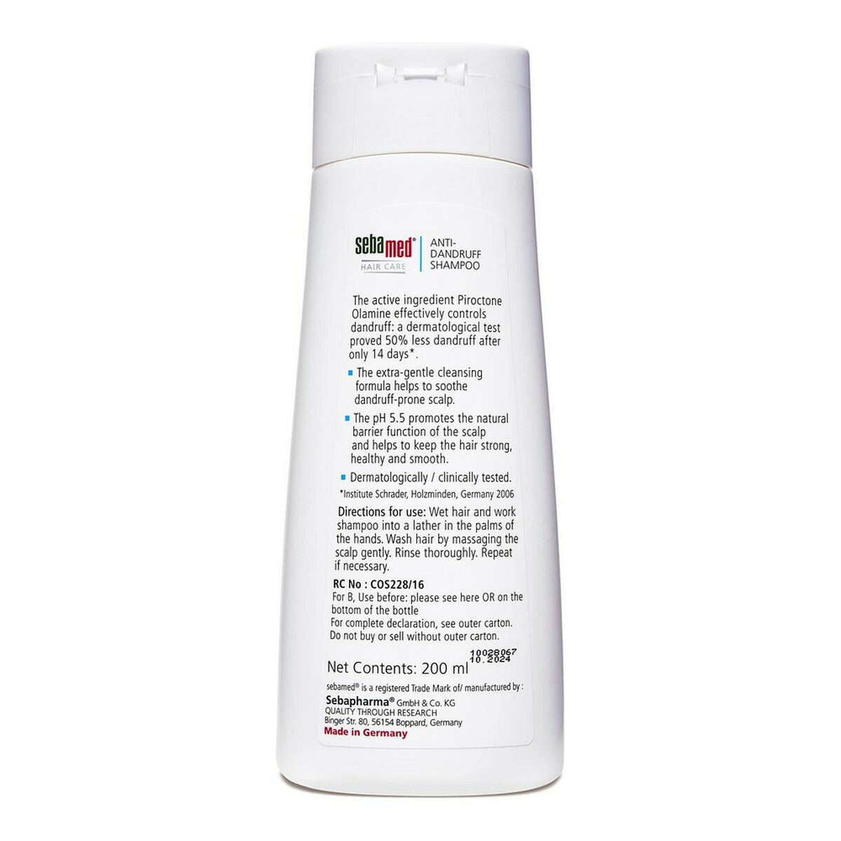 Anti-mjäll schampo Sebamed Cuidado Capilar 200 ml - 2