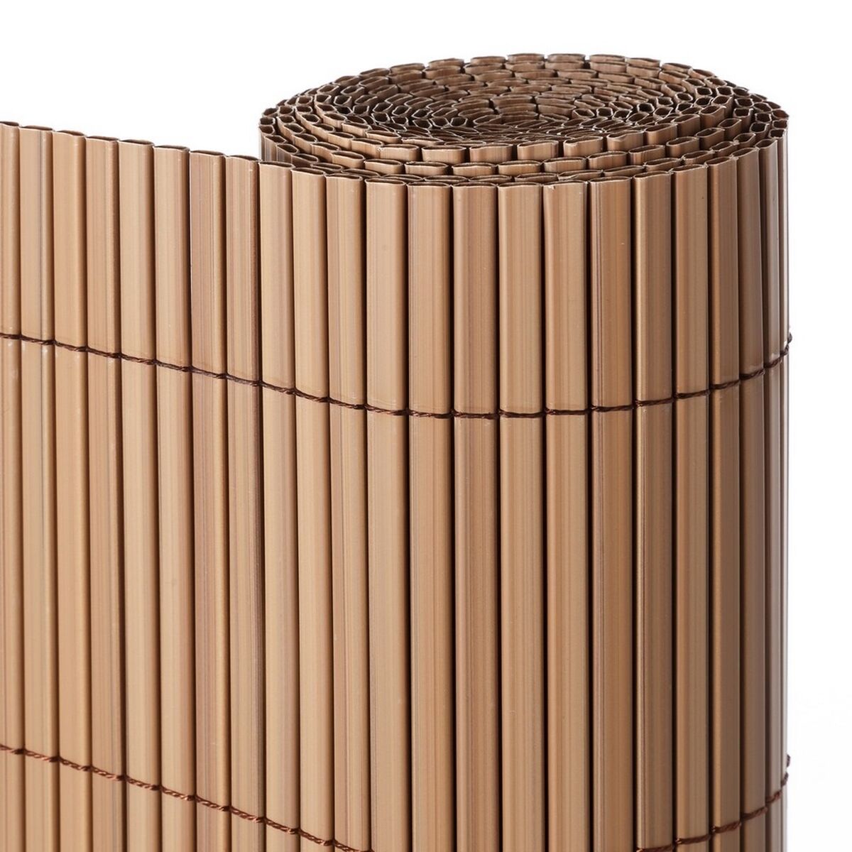 Trädgårdsstaket Brun PVC 1 x 300 x 100 cm - 2